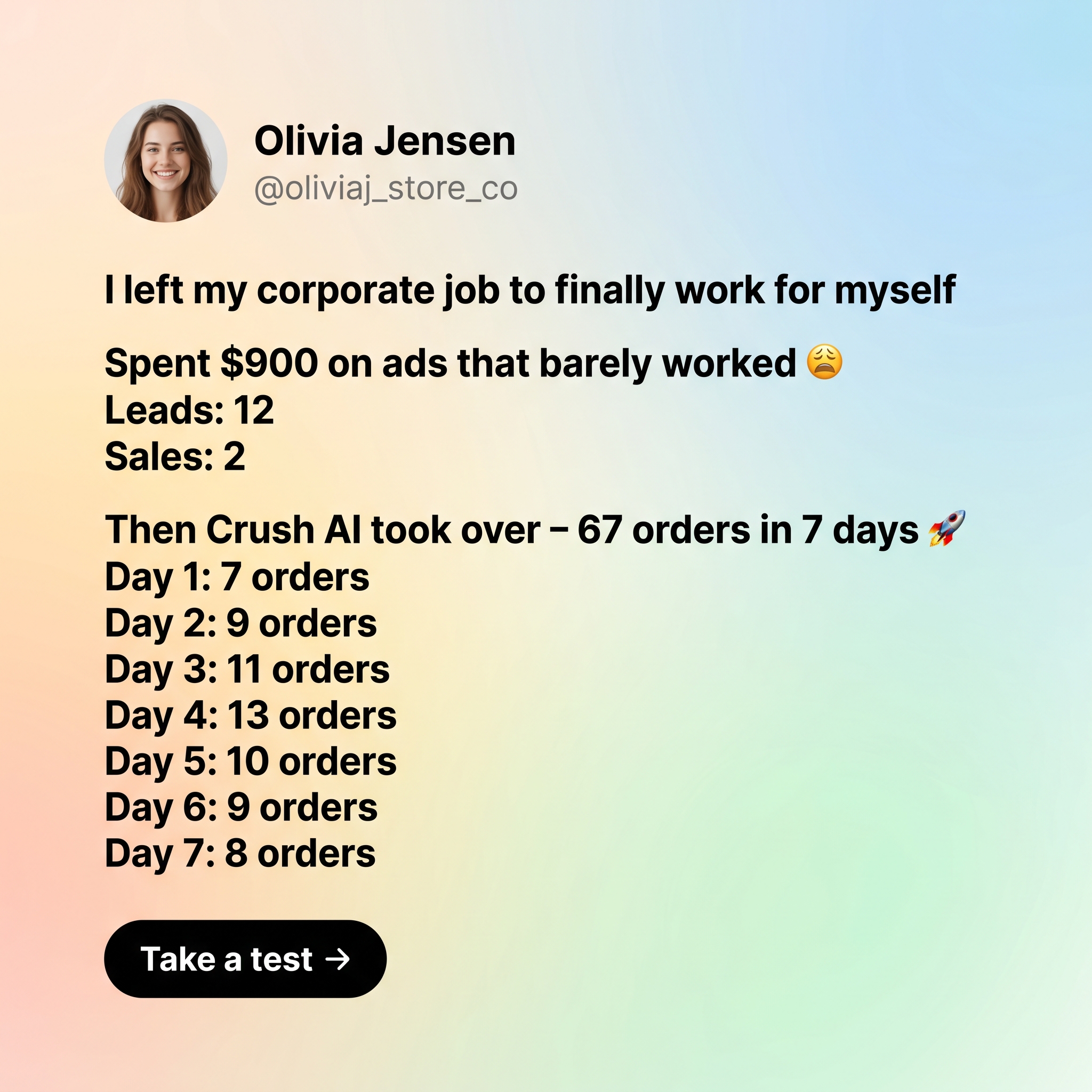 trycrush.ai Facebook ad