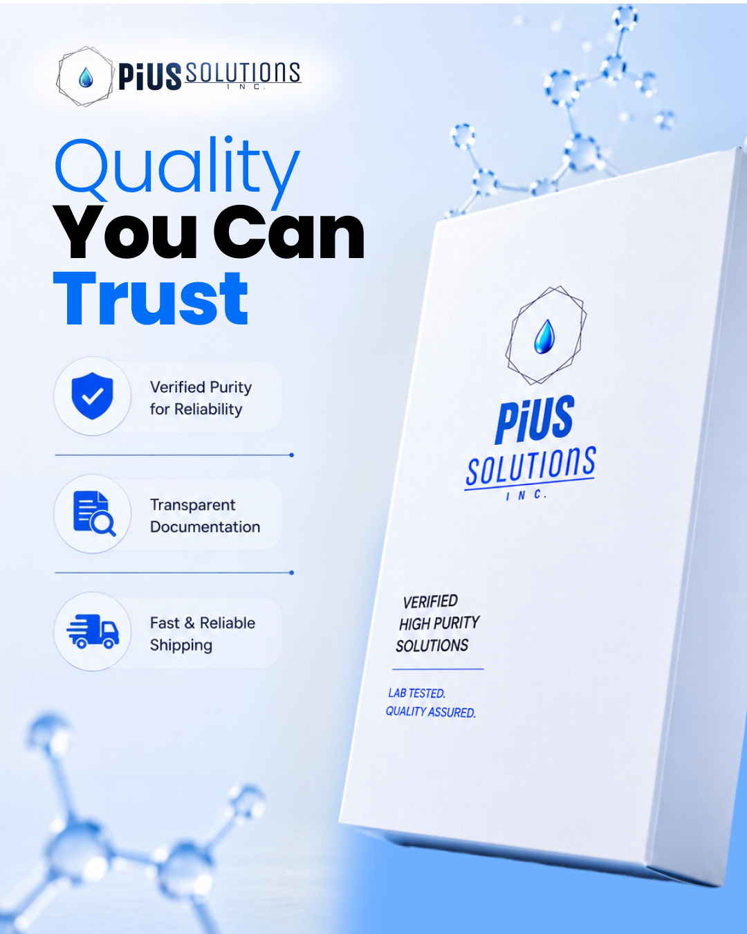 Pius Solutions Facebook ad: Research Peptides For Sale | Quality Lab Tested | Pius…