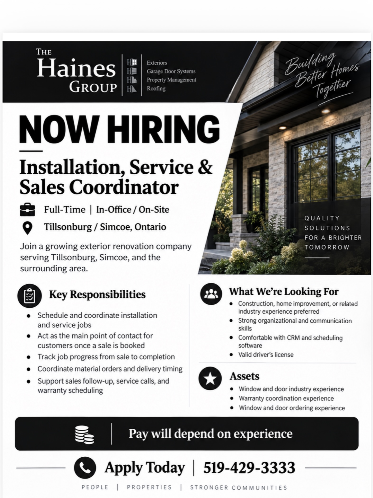 The Haines Group Facebook ad: We’re growing and looking to add a strong…