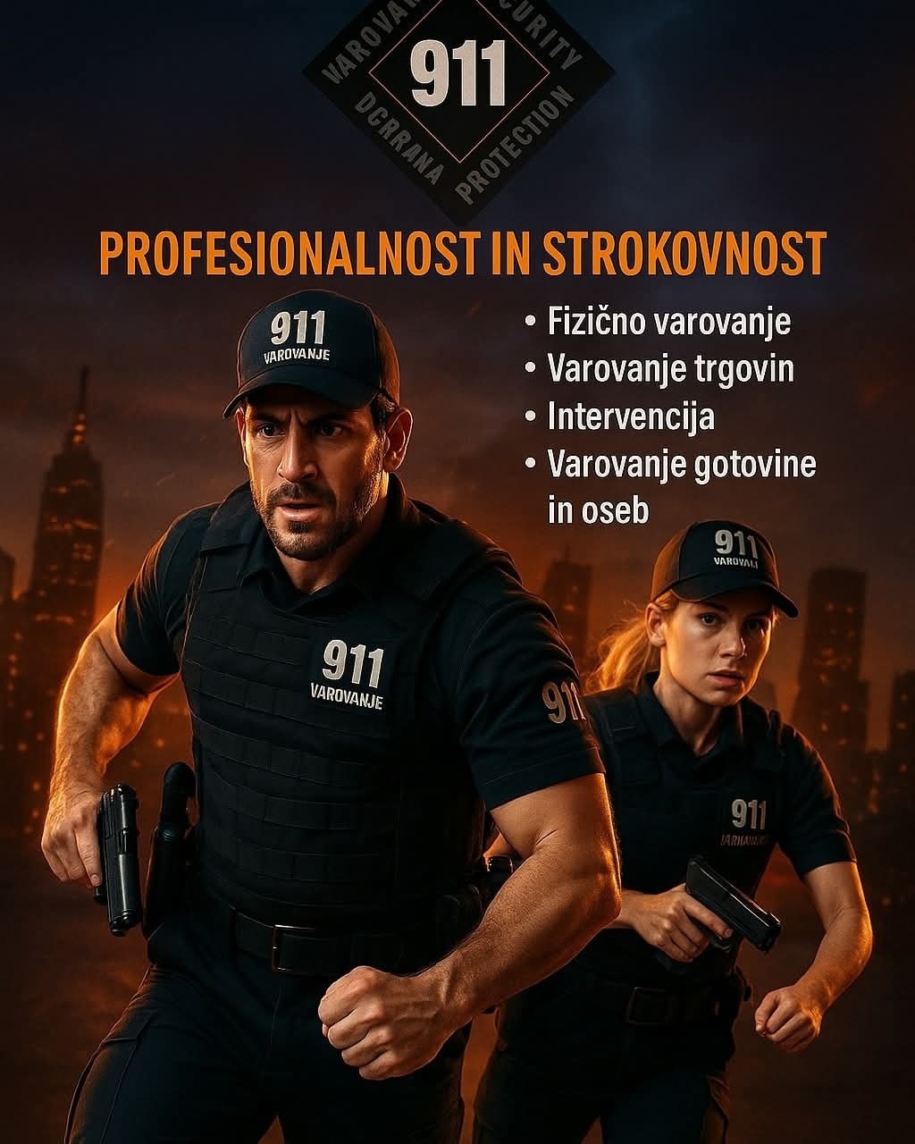 911 Varovanje - Security Facebook ad: 911 VAROVANJE ZAPOSLUJE!