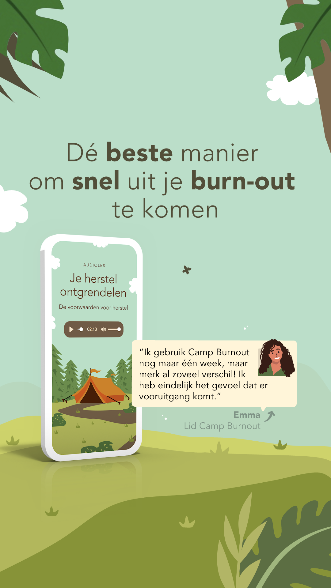 Camp Burnout Facebook ad from Nov 18, 2025