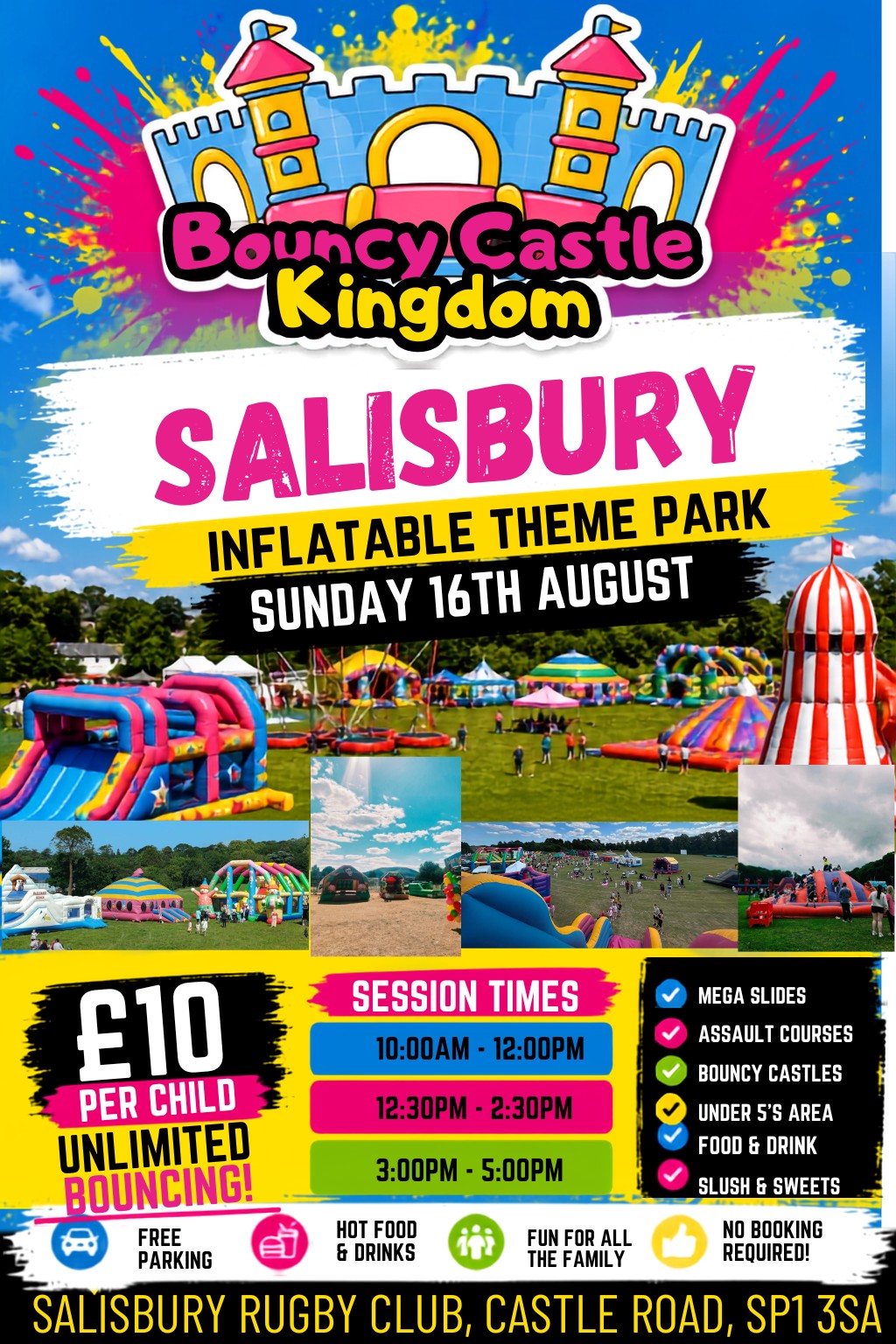Bouncy Castle Kingdom Facebook ad: SALISBURY, ONE DAY ONLY COMPETITION!