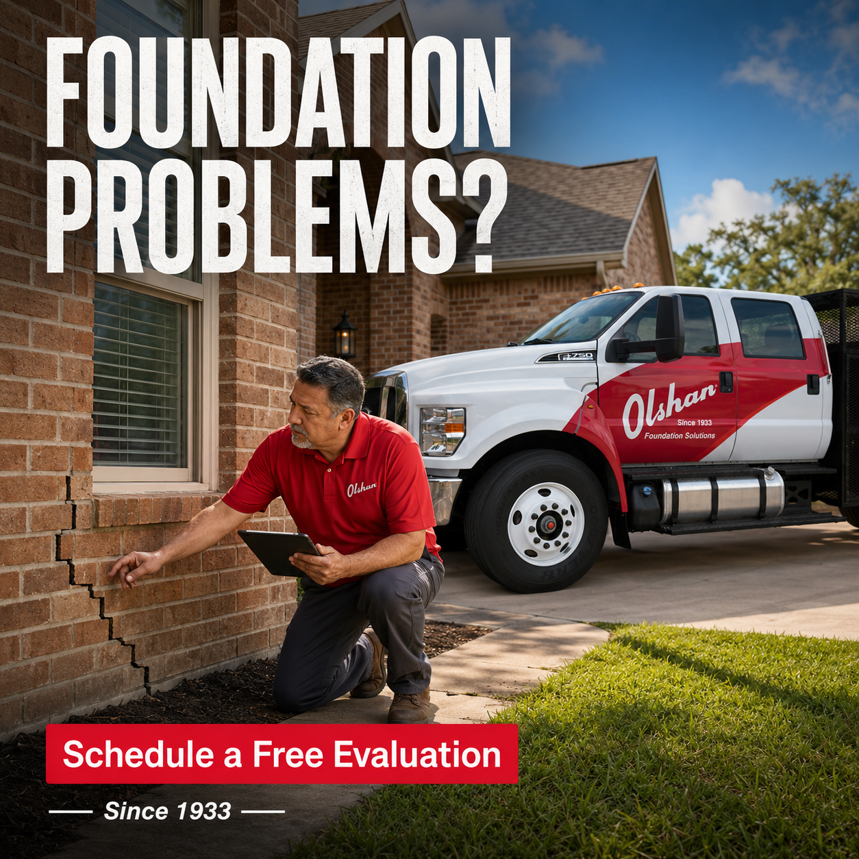 Olshan Foundation Repair Facebook ad