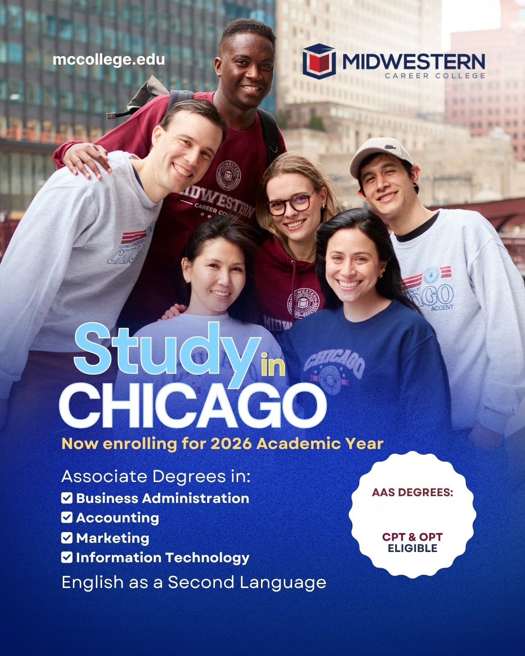 Midwestern Career College International Facebook ad from May 13, 2026