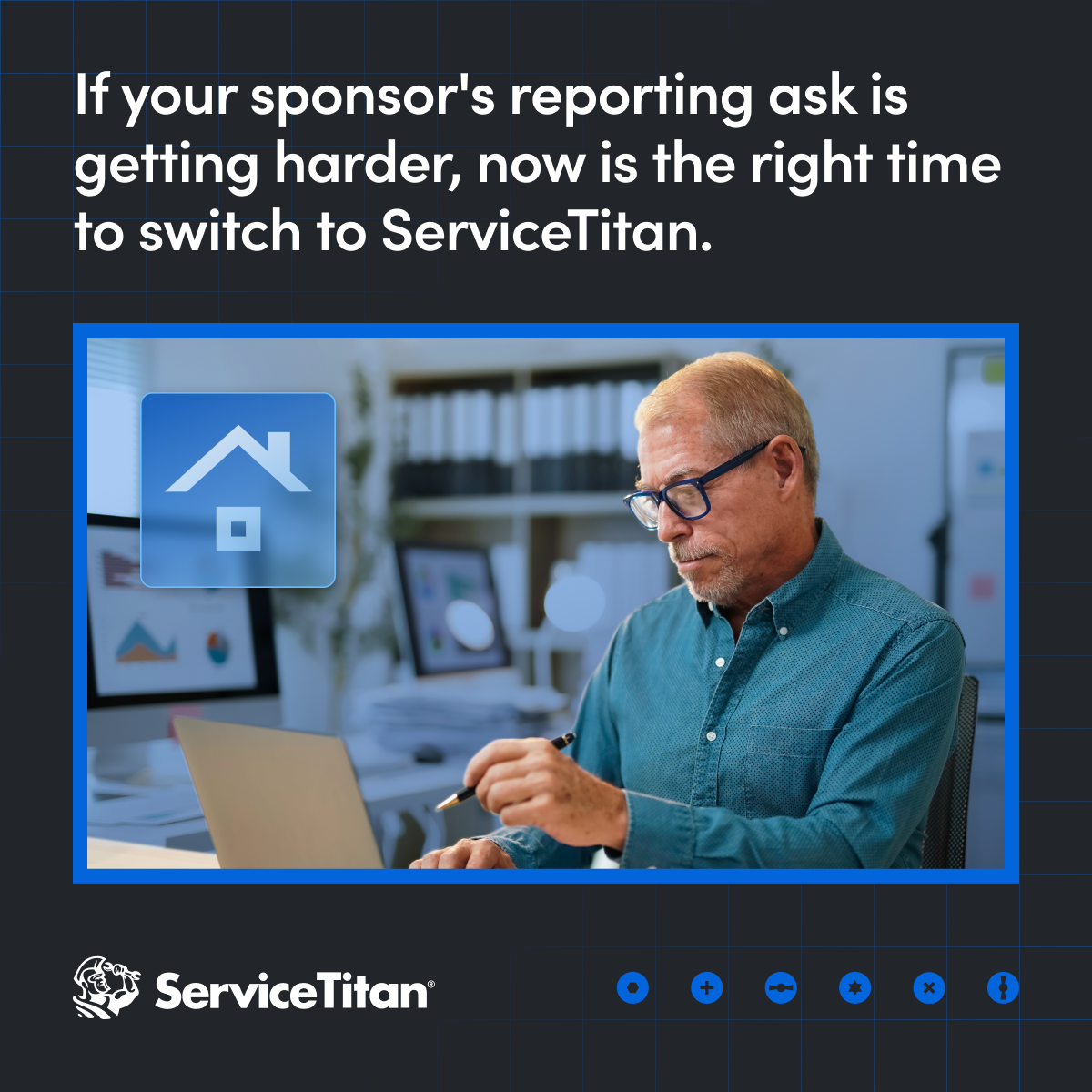 ServiceTitan Facebook ad: One System. Half the Admin. Built to Scale.