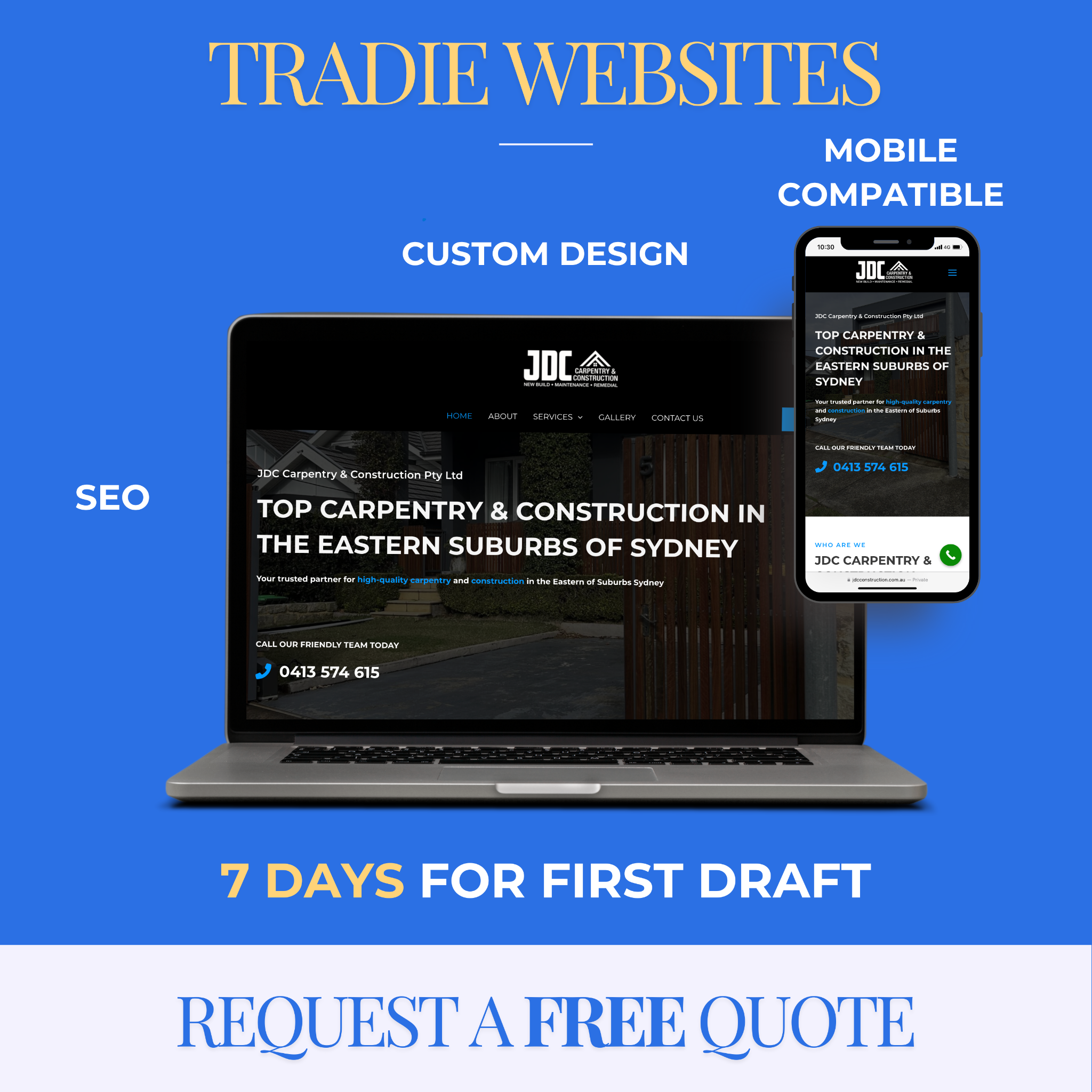 MDM Digital Tradie Facebook ad: Stop Being Invisible Online!