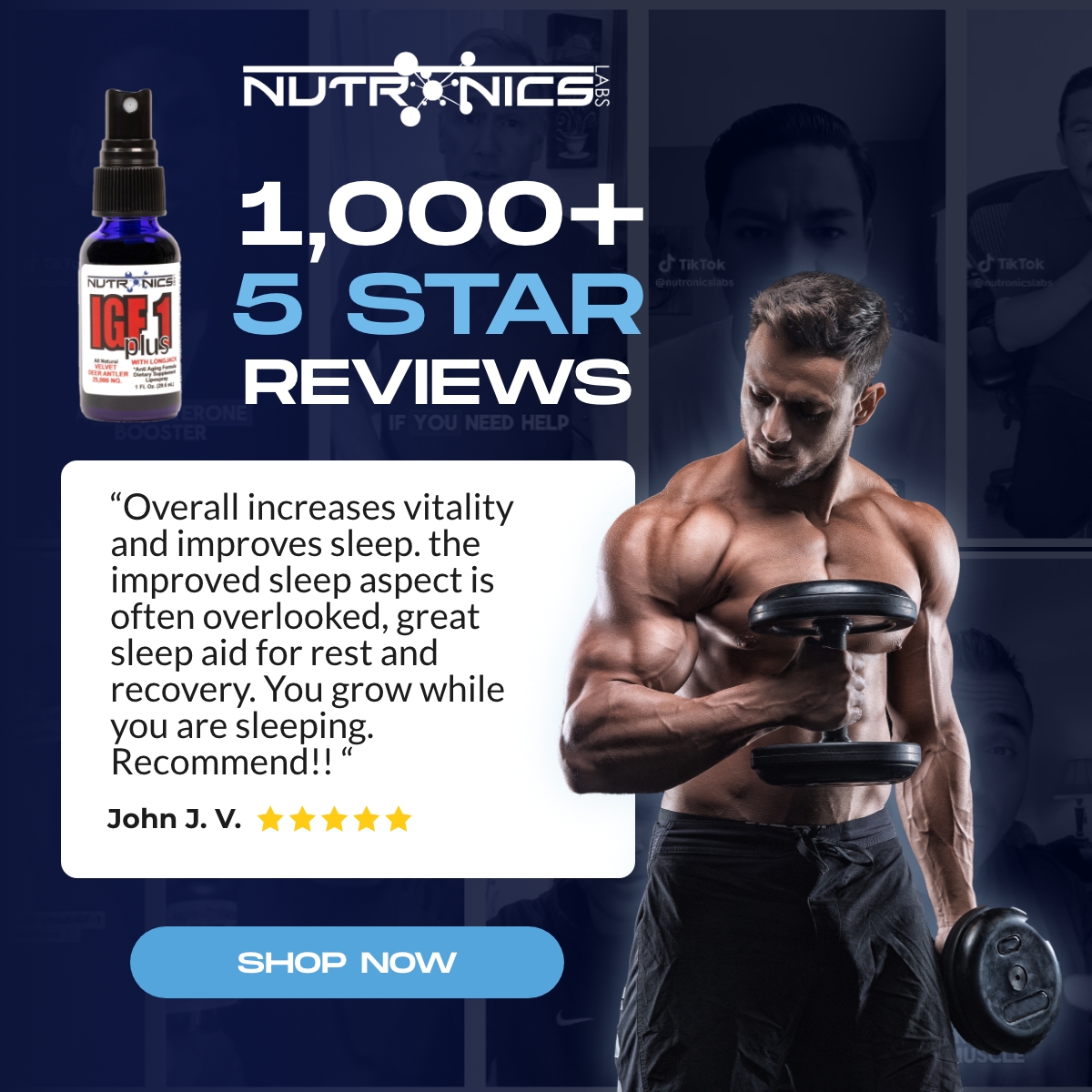 Nutronics Labs IGF-1 Facebook ad from Apr 13, 2026