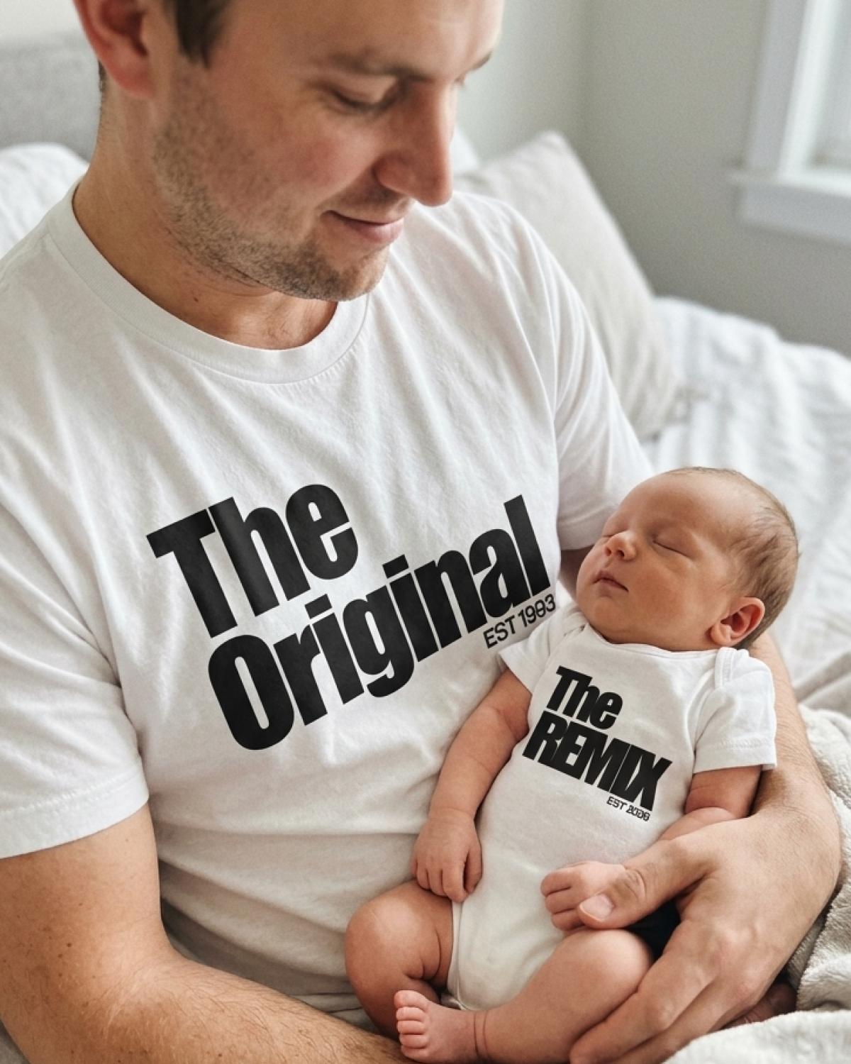 Bo & Birdie Facebook ad: The matching set for dad and baby