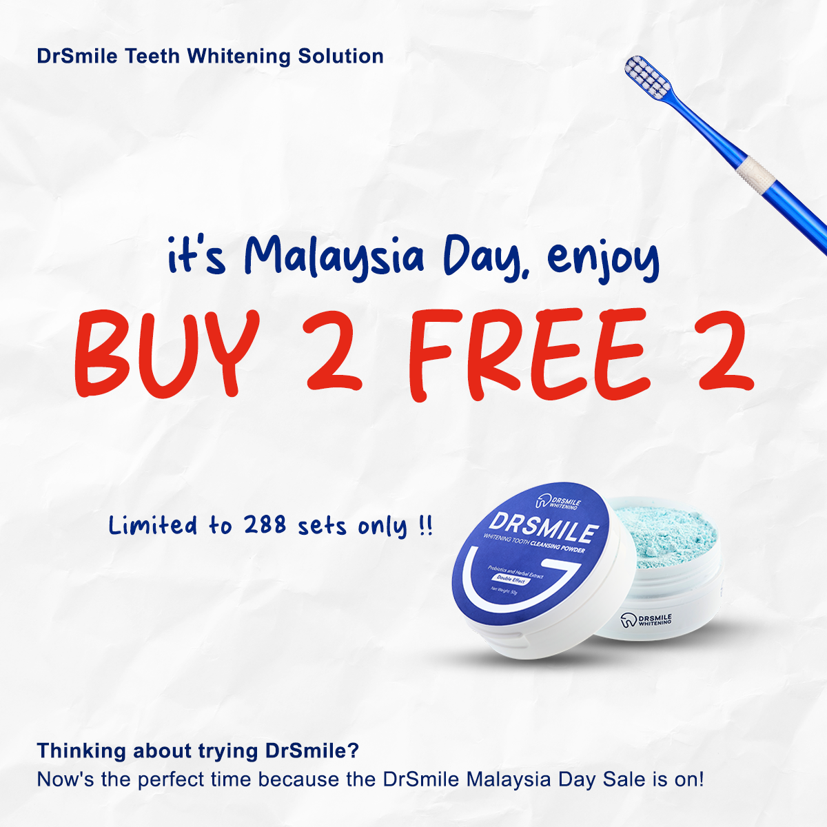 Dr Smile Whitening Solution Facebook ad