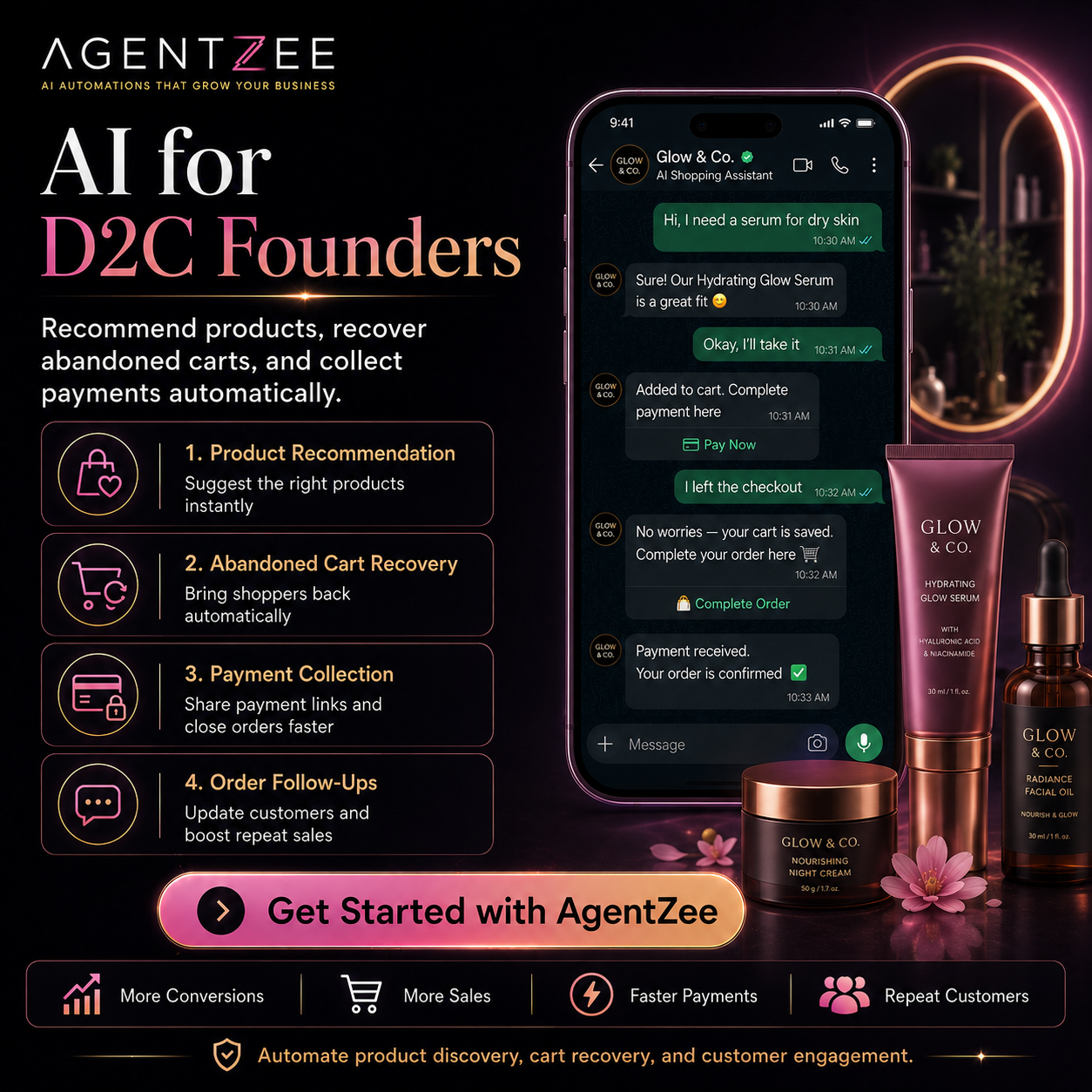 Agentzee Facebook ad: Chat with us