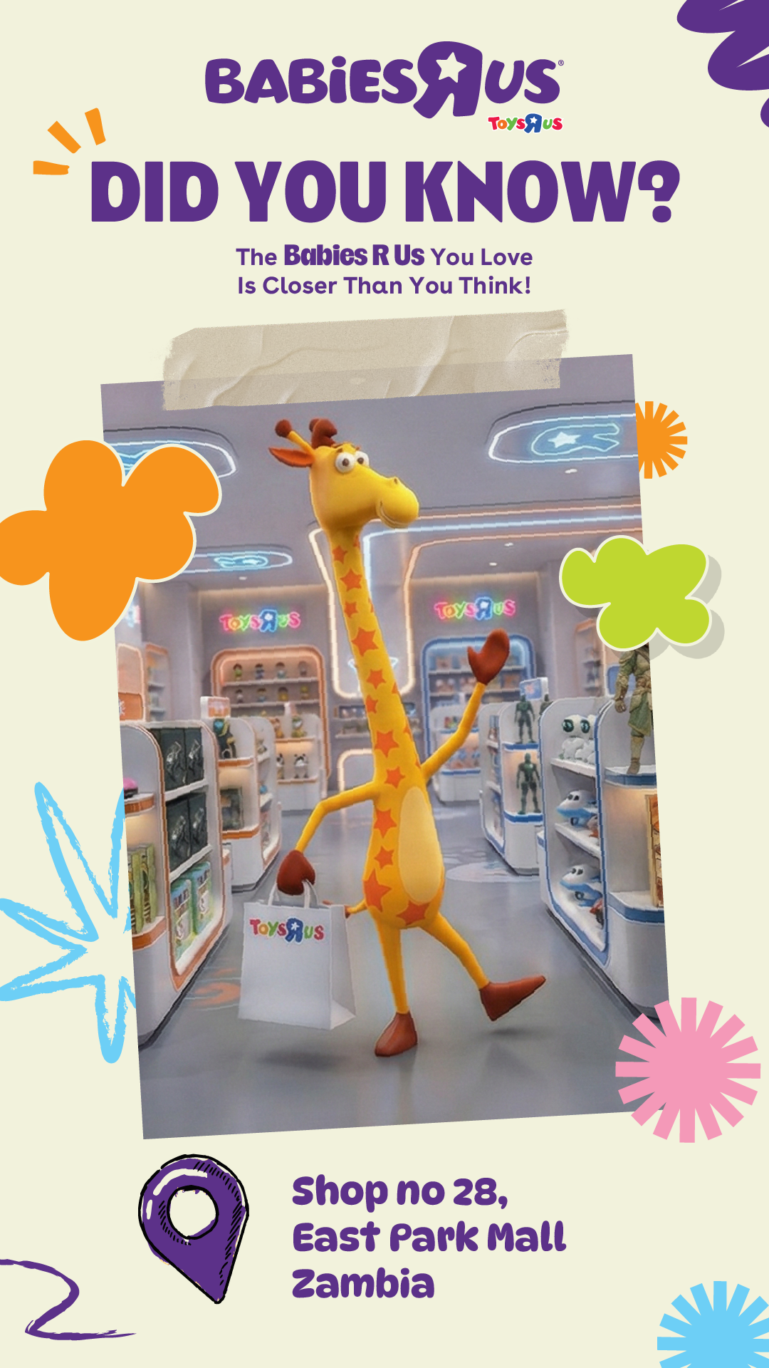 Toys R Us Babies R Us Zambia Facebook ad