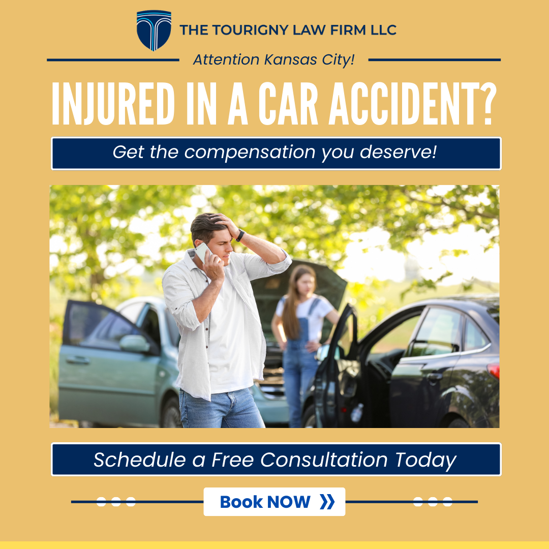 The Tourigny Law Firm LLC. Facebook ad: KC Car Accident? Get Paid!