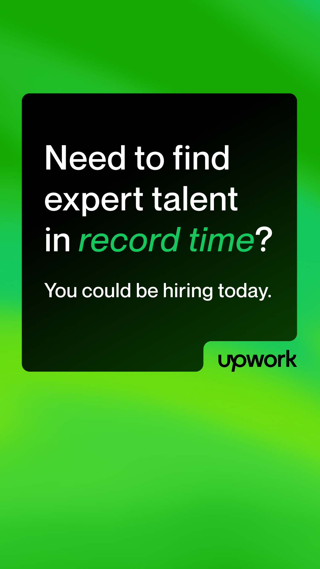 Upwork Facebook ad