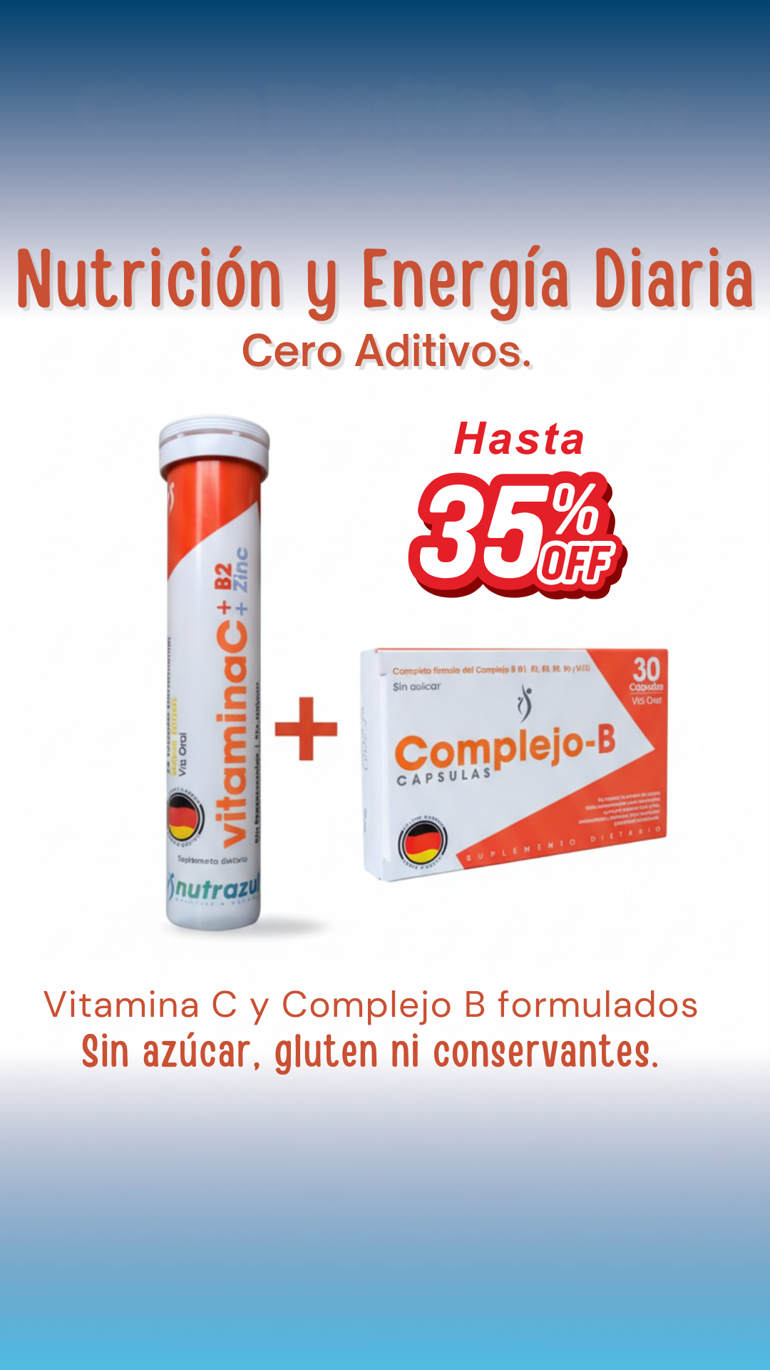 Nutrazul Colombia Facebook ad: Pack con energía hasta 35% OFF