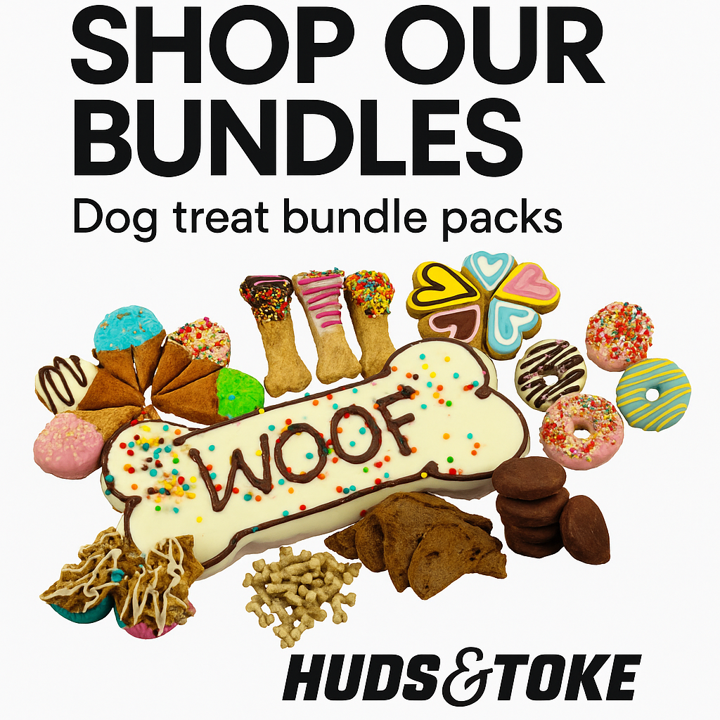 Huds and Toke Facebook ad: PREMIUM DOG TREAT BUNDLES