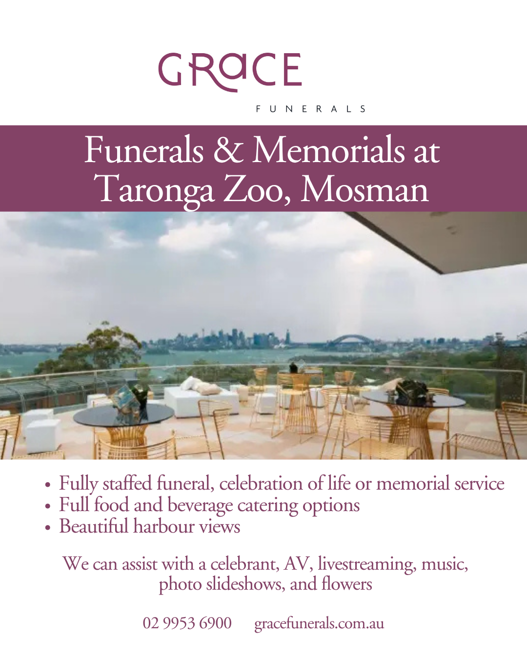 Grace Funerals Facebook ad: At Grace Funerals - North Shore, we believe…
