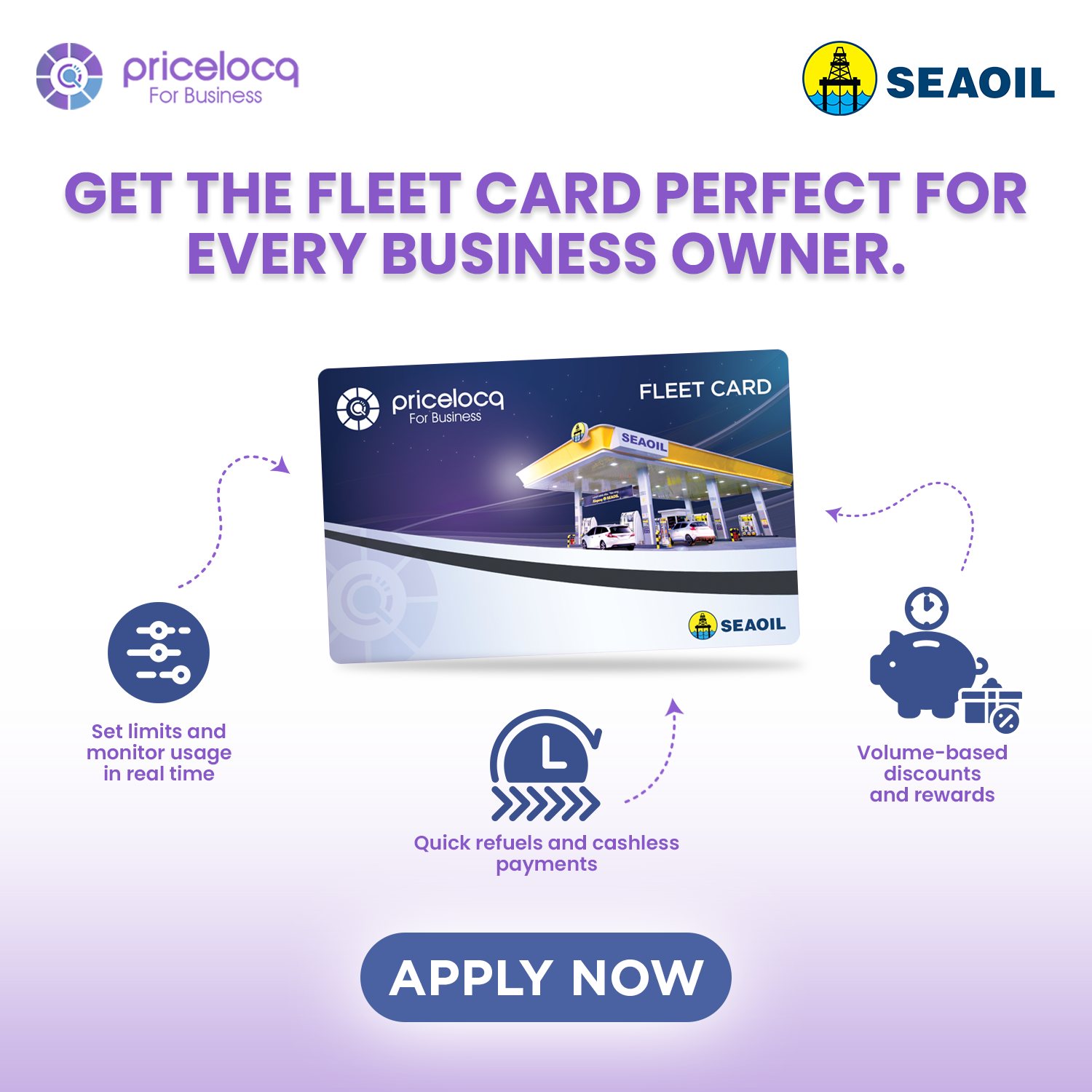 SEAOIL Facebook ad: Fuel smarter. Spend better.