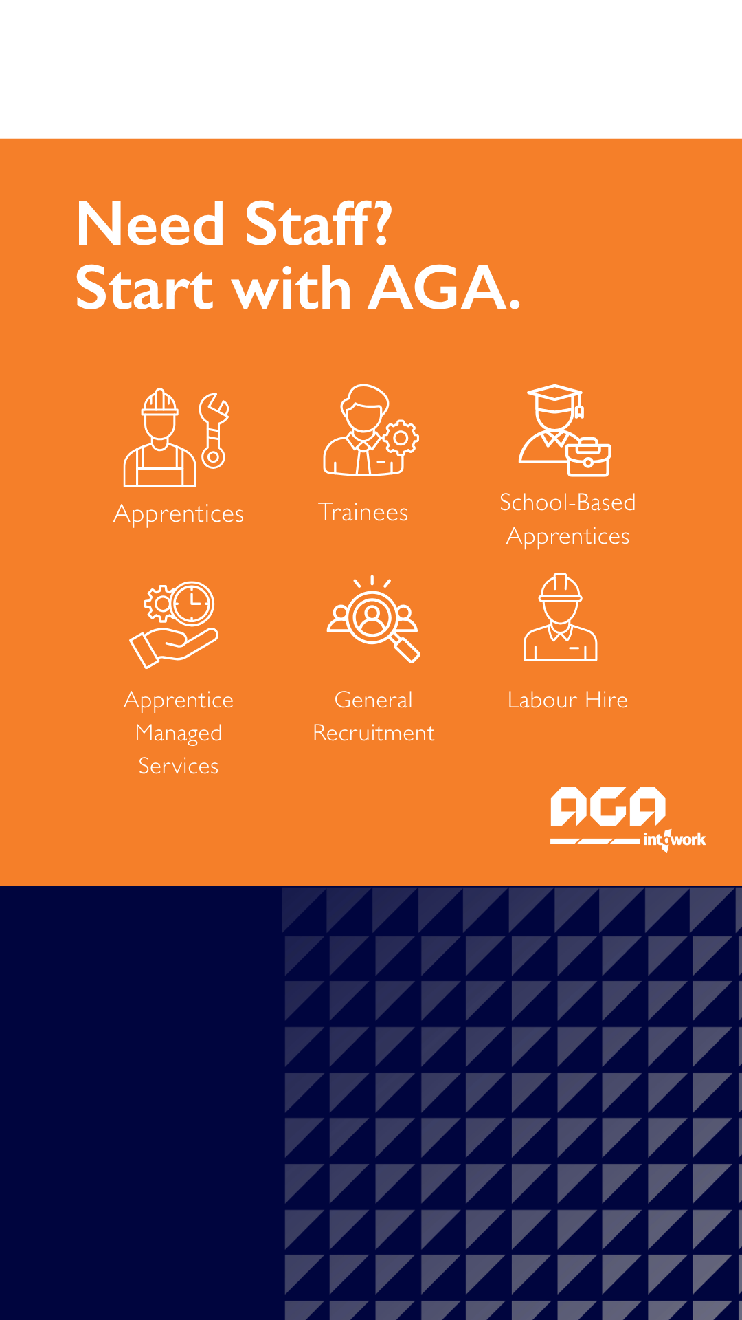 AGA Facebook ad: Earn. Learn. Build Your Future.