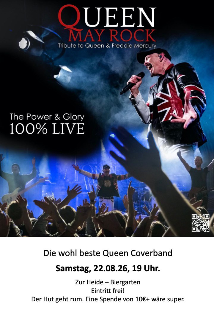 Zur.Heide.Event Facebook ad: QUEEN MAY ROCK -live- im Biergarten