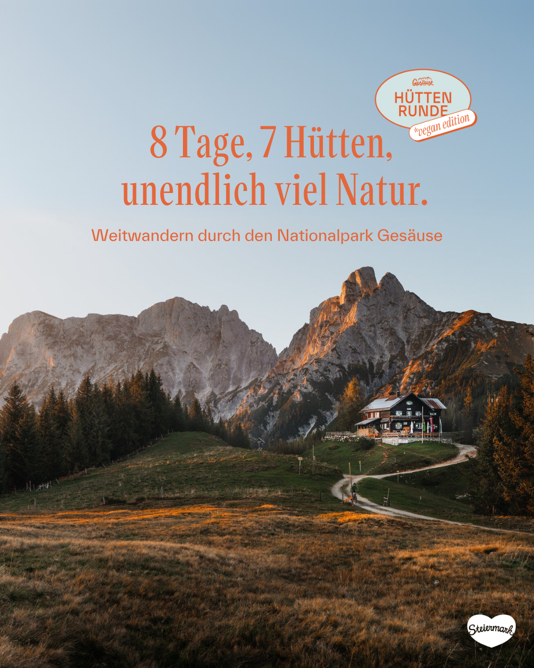 Gesäuse Facebook ad: Gesäuse Hüttenrunde *vegan edition