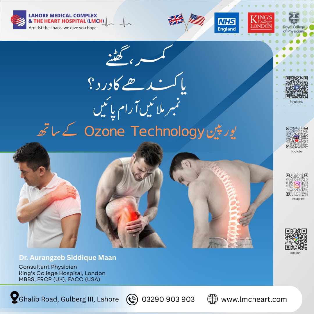 Lahore Medical Complex & The Heart Hospital Facebook ad: Knee, Back & Shoulder Pain Free Consultation