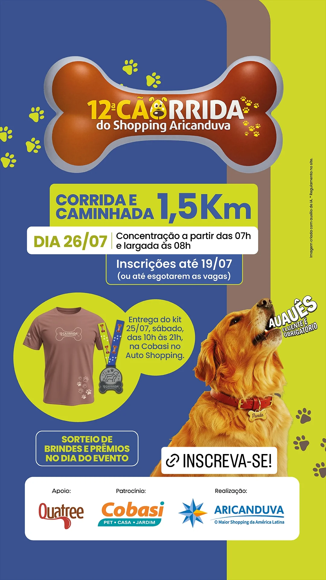 Shopping Aricanduva Facebook ad: Vem aí a 12ª Cãorrida do Shopping Aricanduva!