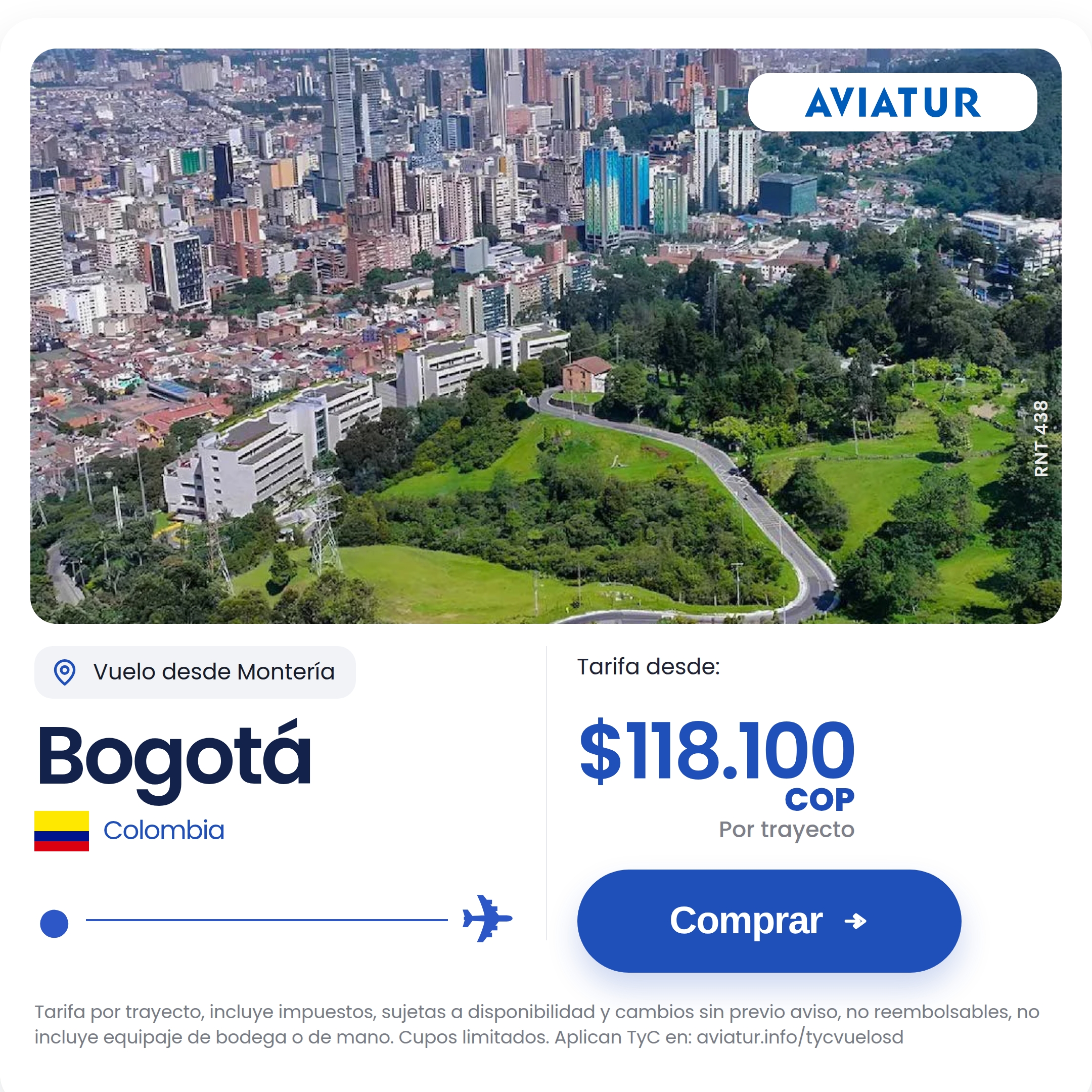 Aviatur Facebook ad