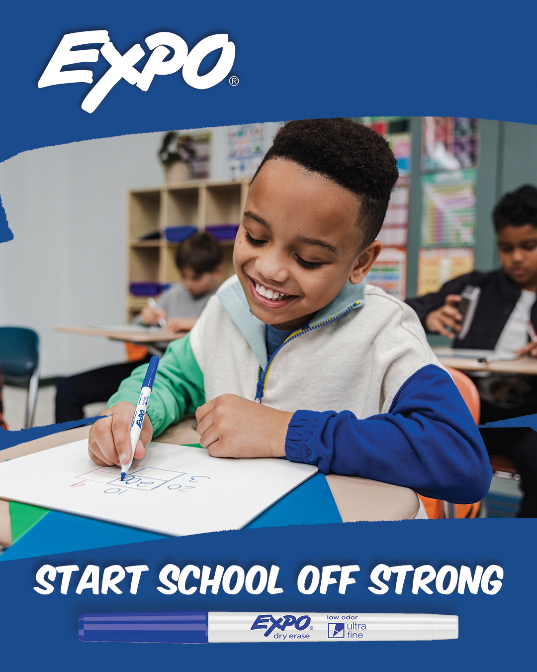 Expo Markers Facebook ad: Back-to-school with EXPO