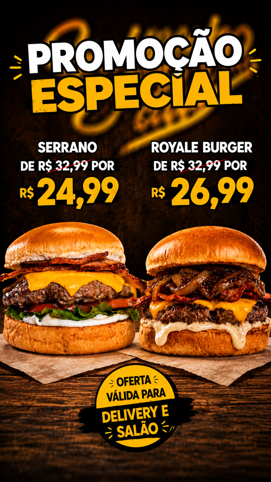Soberanos Burger Chapecó Facebook ad: Promoção por tempo limitado!