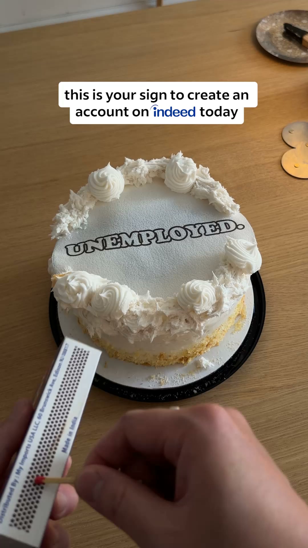 Indeed Facebook ad: Time to get hired AF