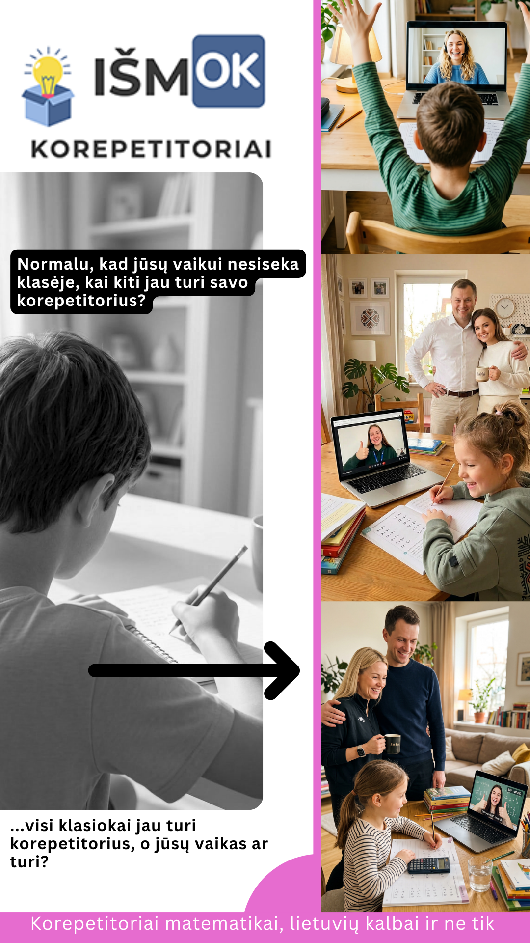 Korepetitoriai Išmok Facebook ad: Noriu
