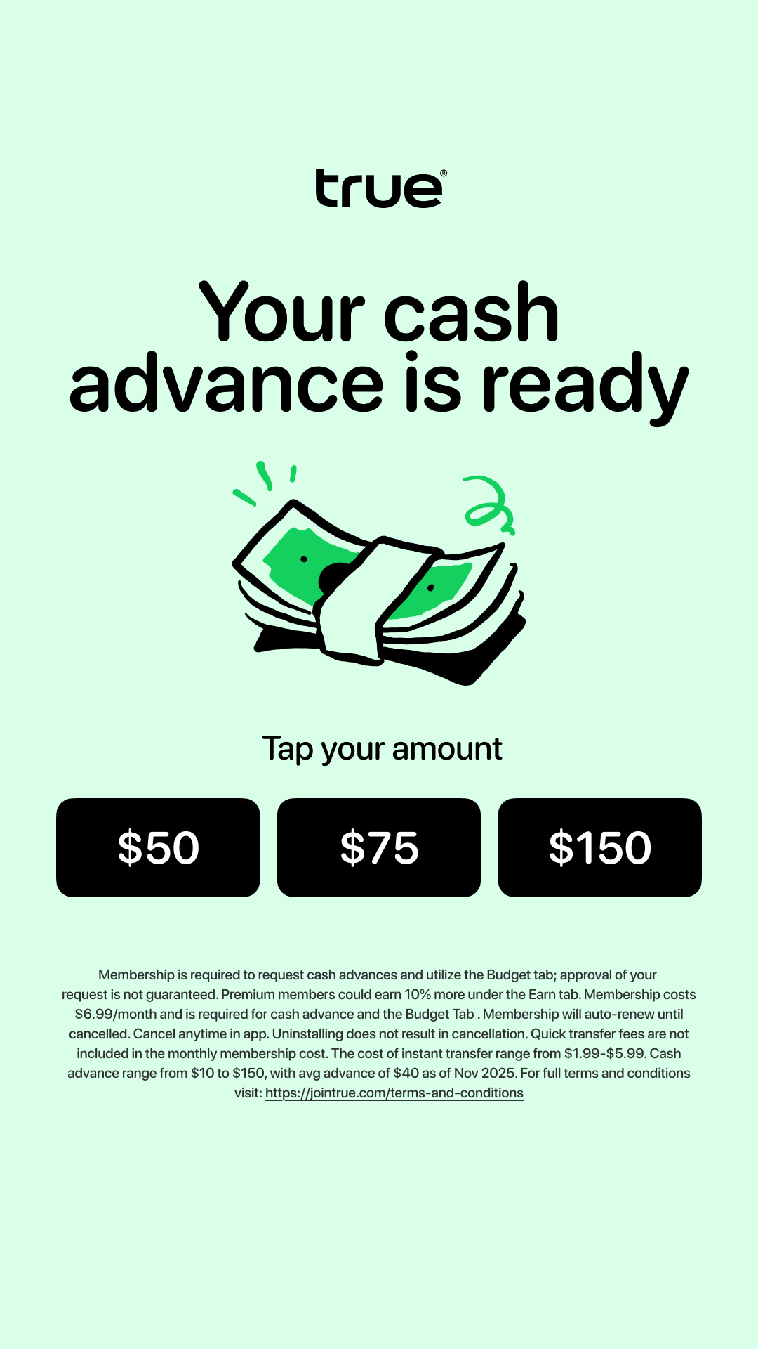 True Finance  Facebook ad