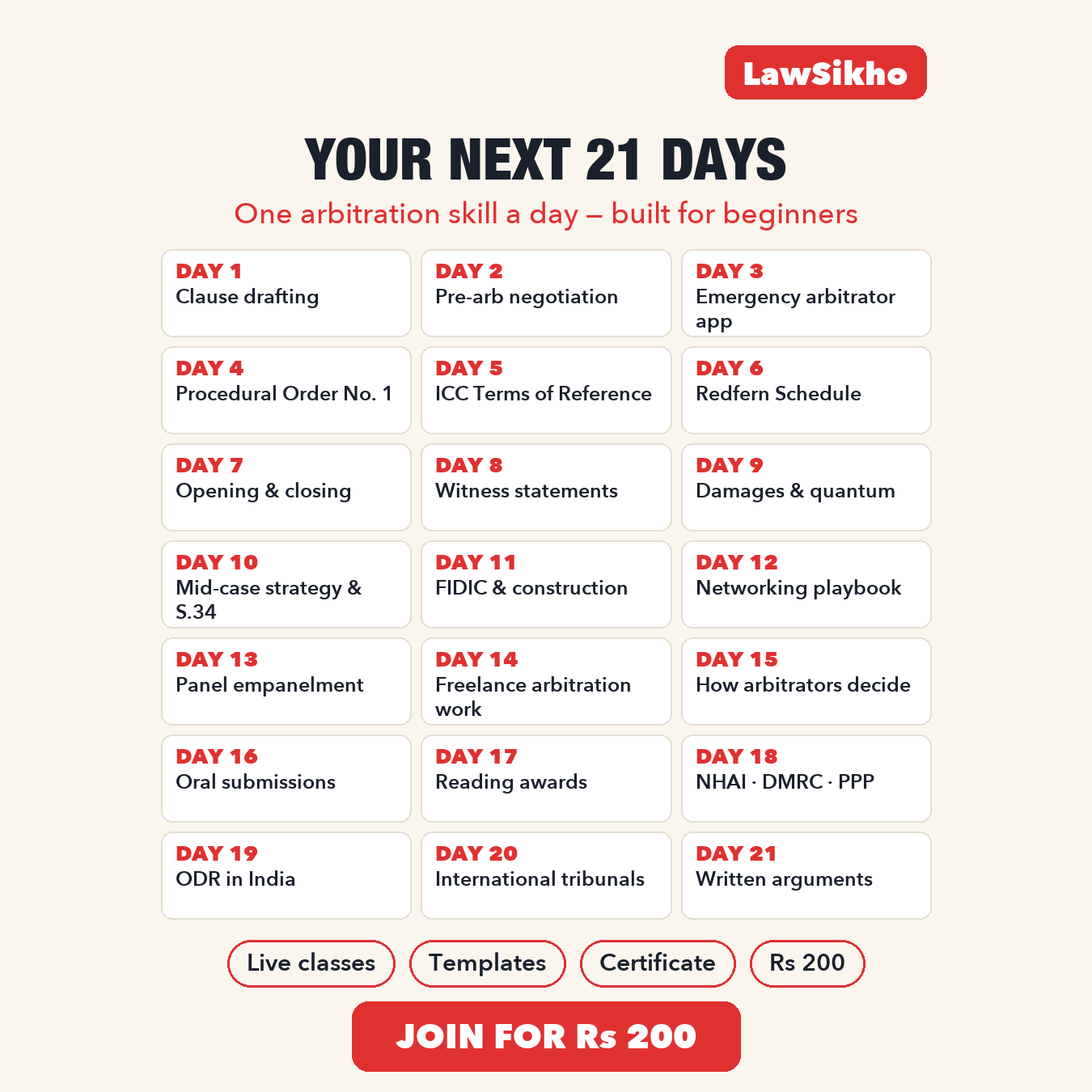 LawSikho Facebook ad