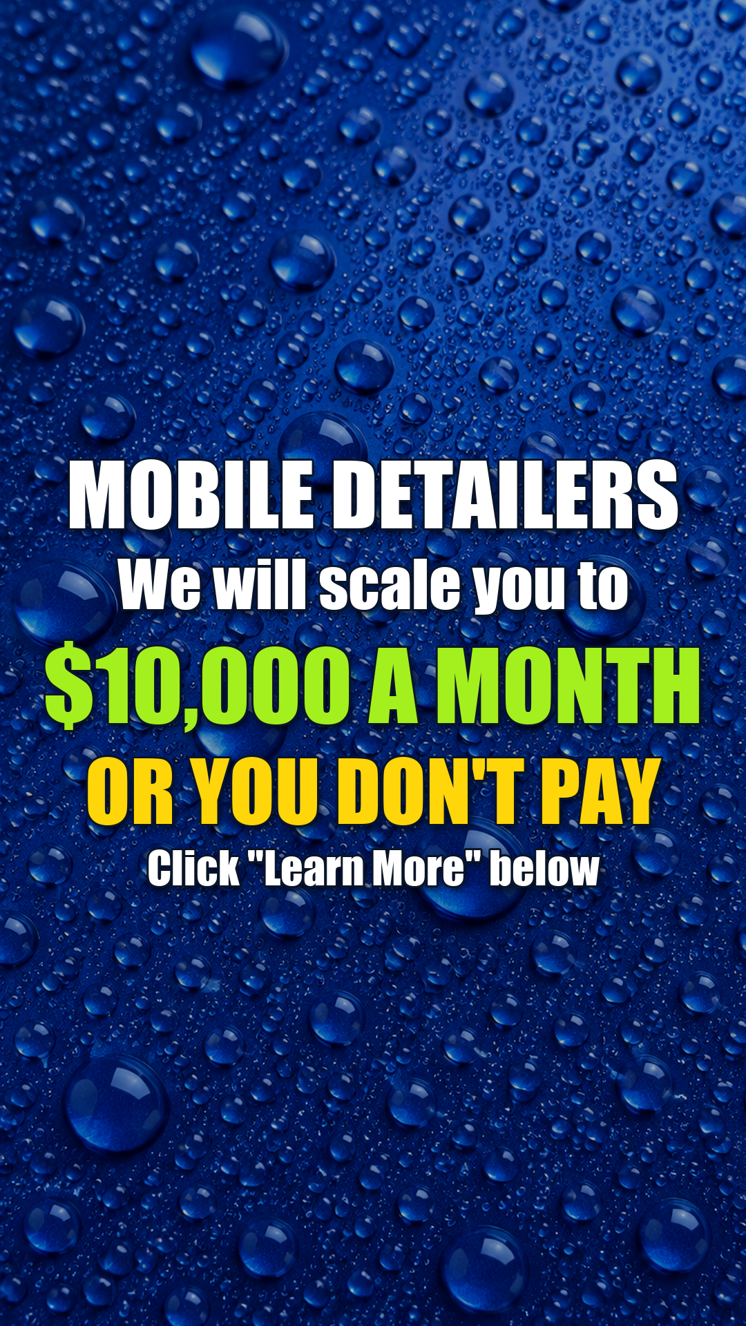 Rocket Detailer Facebook ad: For detailers going all in on their business.