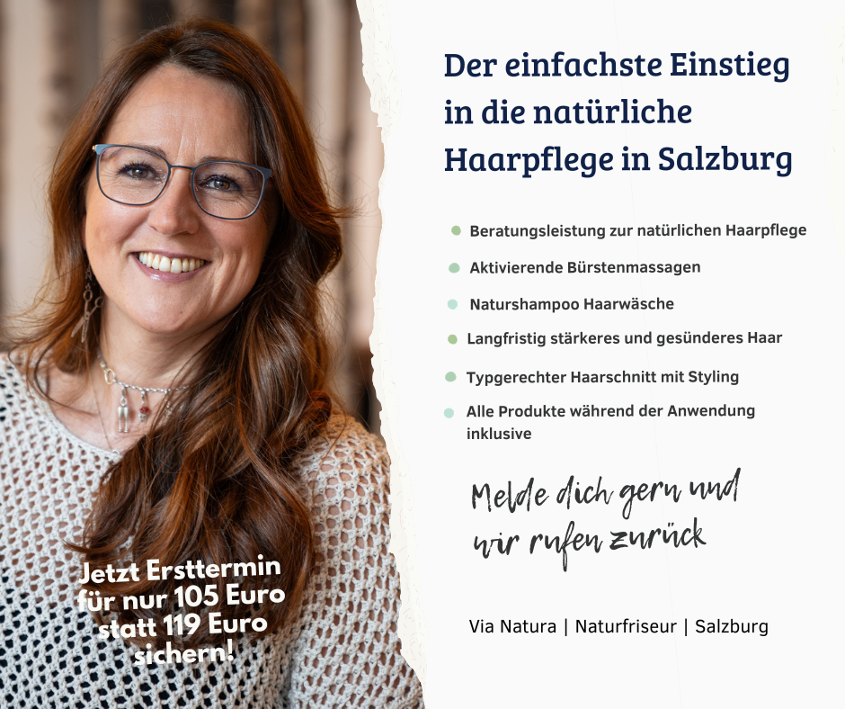 Via Natura - Naturfriseur Salzburg Facebook ad: Starte deinen Weg zu schönem Haar