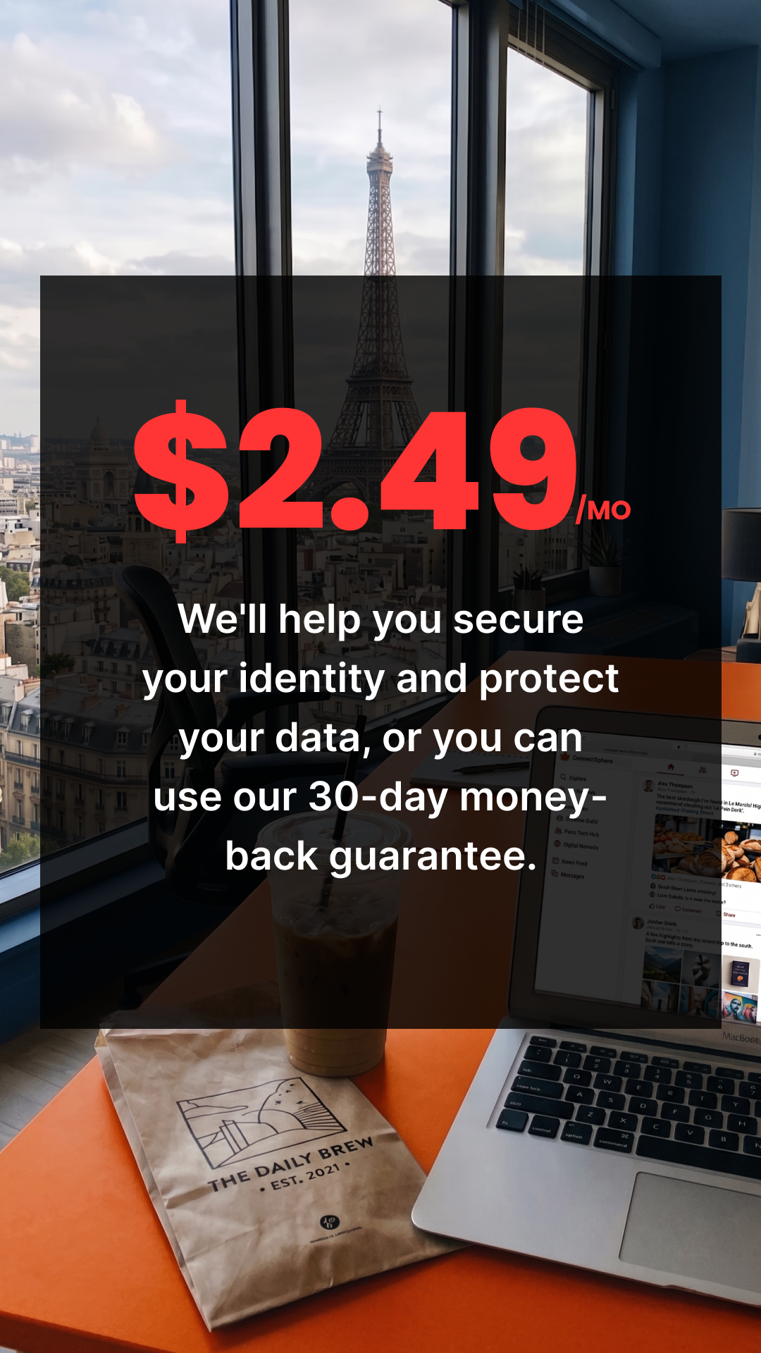 Surfshark Facebook ad: Surfshark from 85% off + 3 months extra