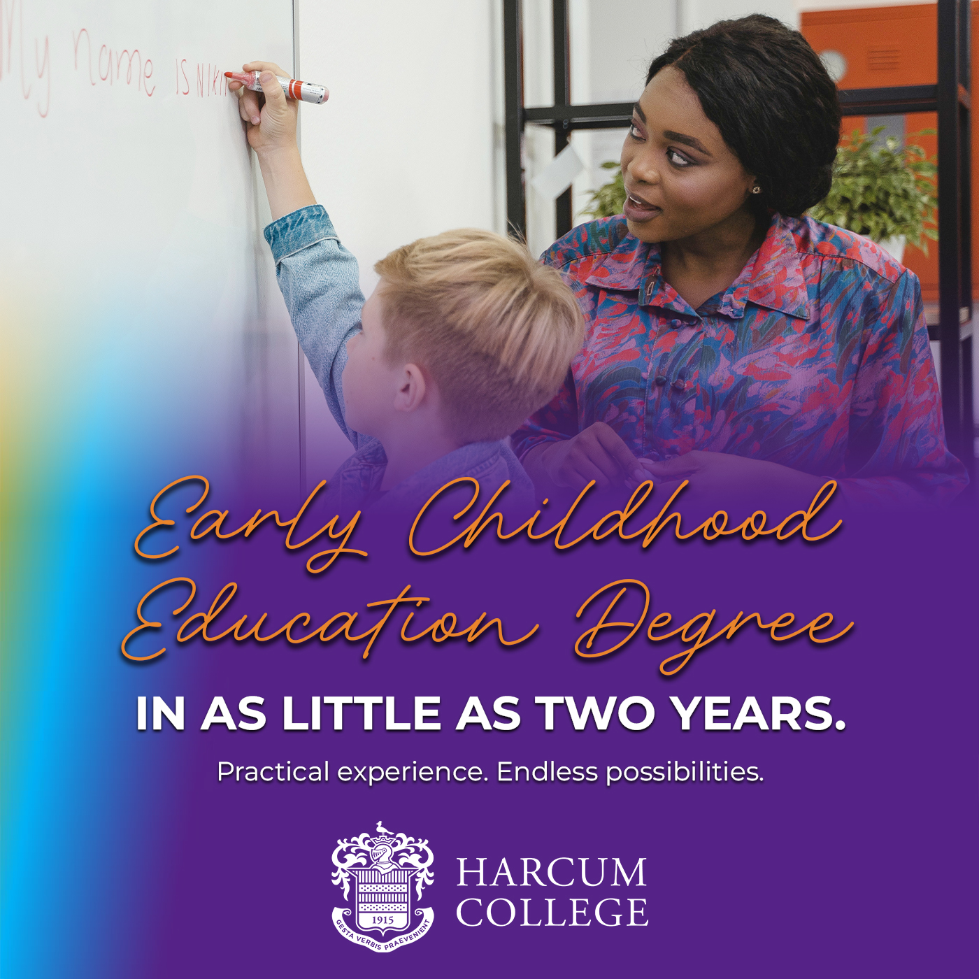 Harcum College Facebook ad