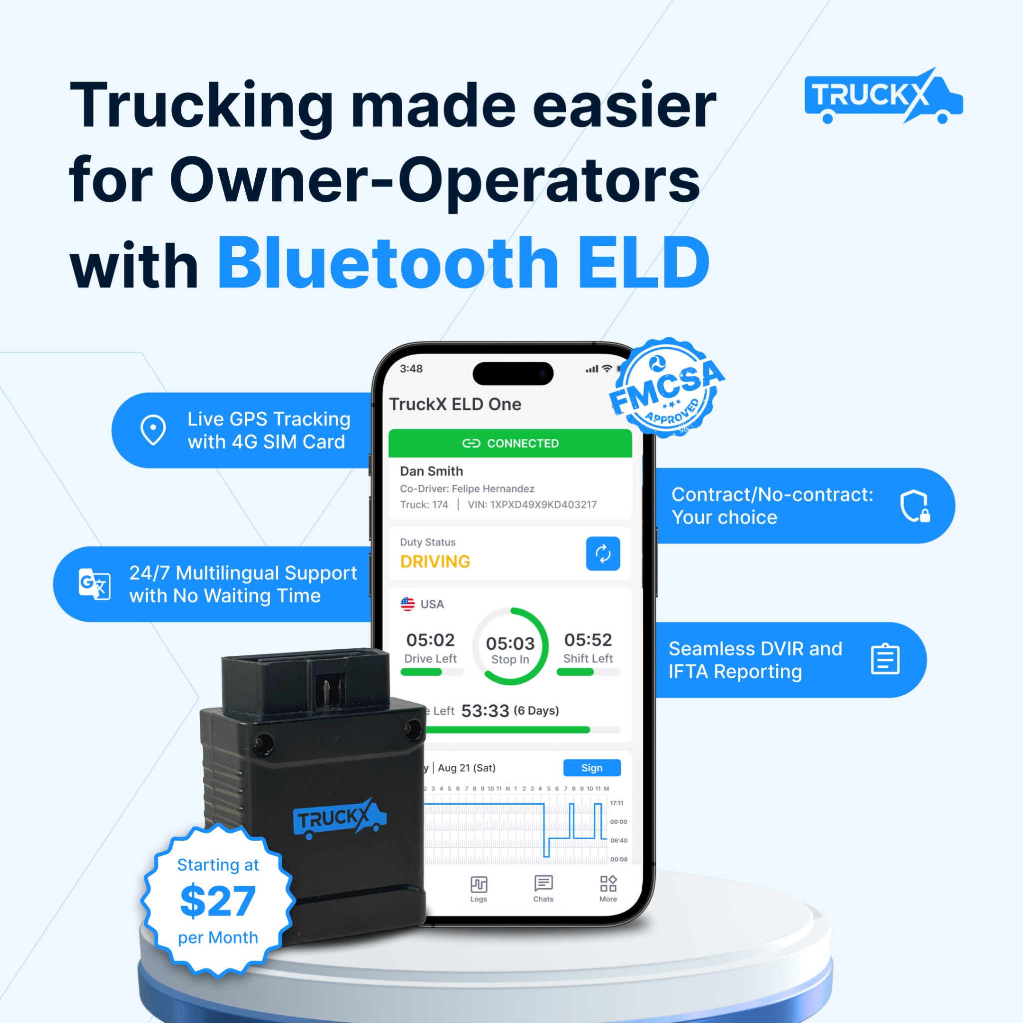 TruckX Facebook ad from Feb 14, 2026