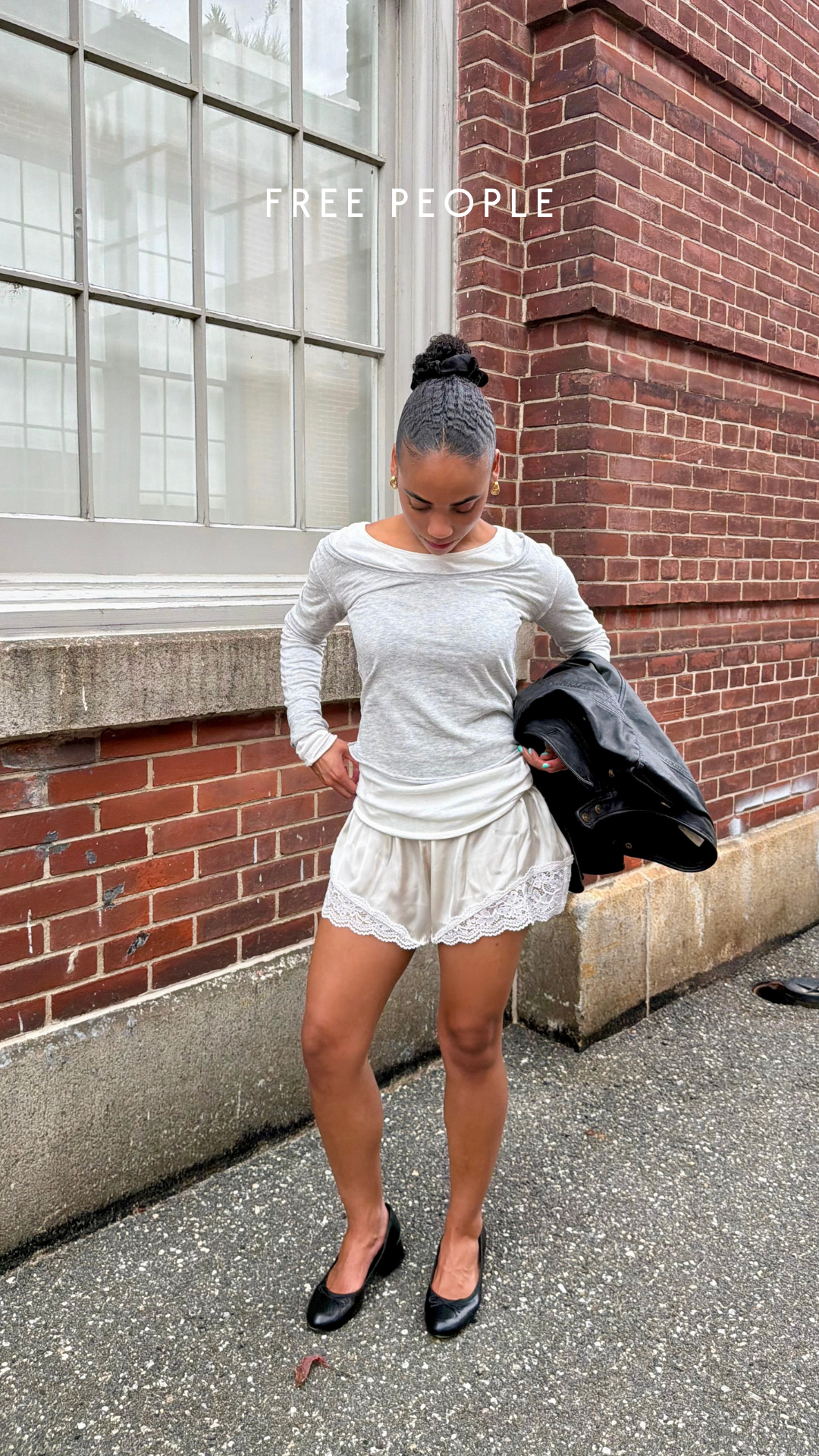 Free People Facebook ad: Meet Me In The Middle Tap Shorts