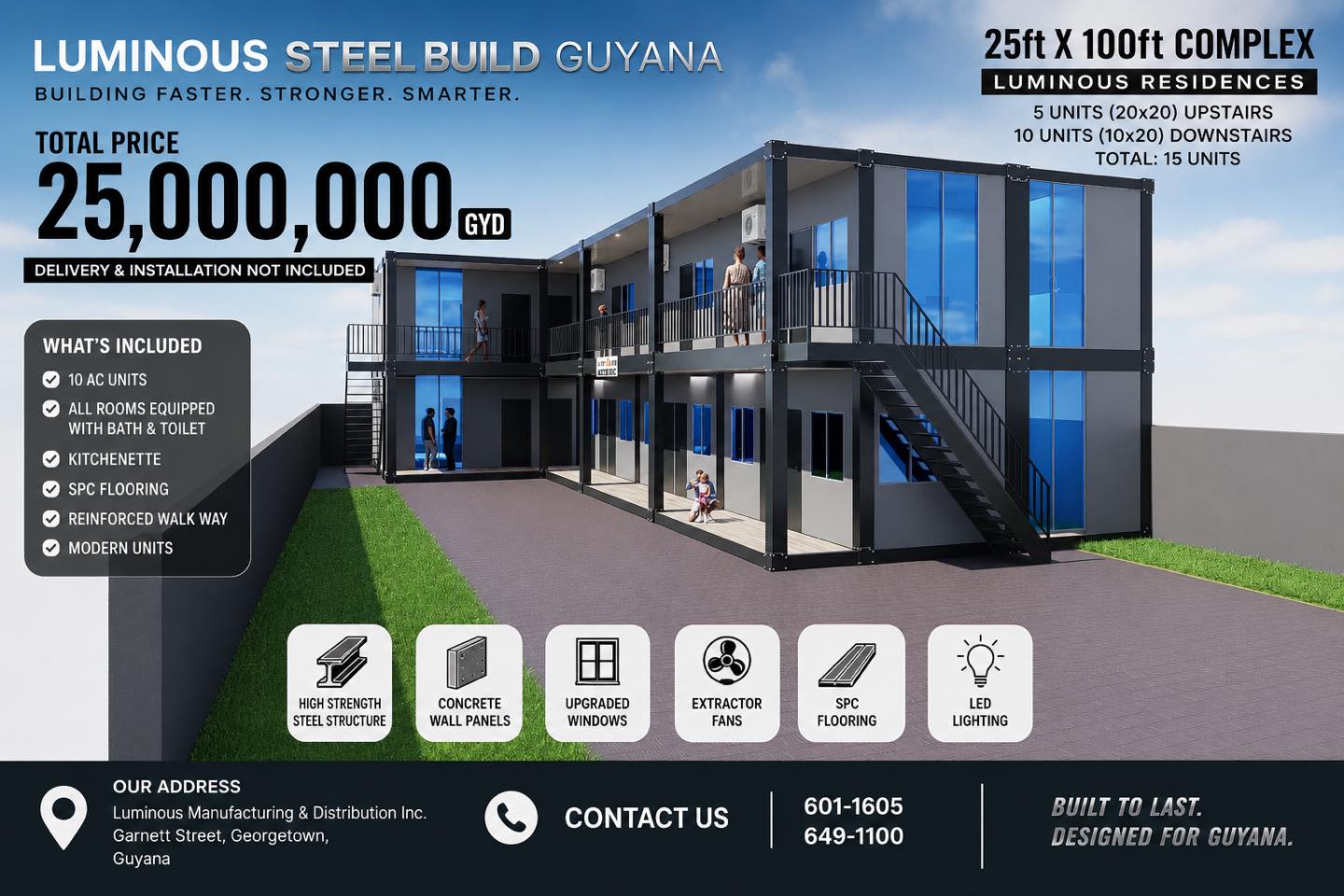 Luminous steel build Guyana Facebook ad