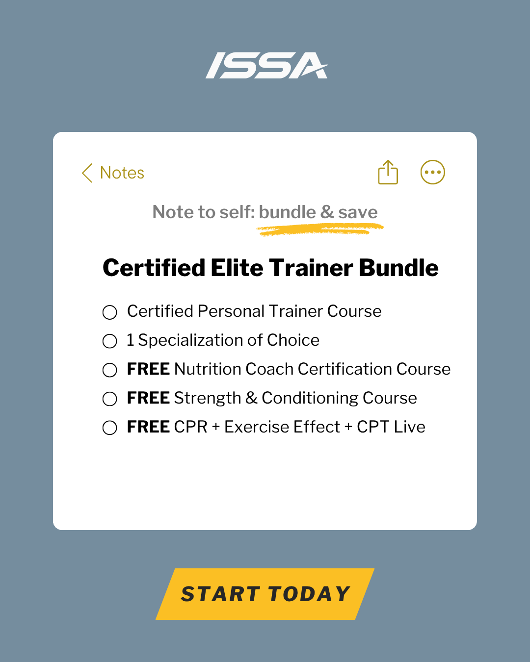 ISSA (International Sports Sciences Association) Facebook ad