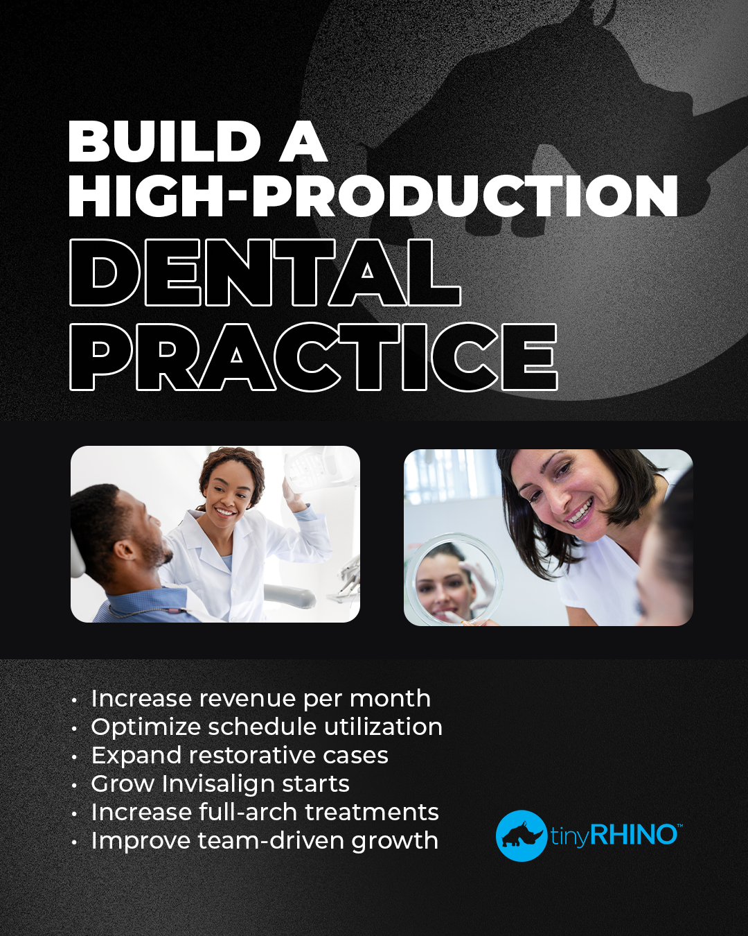 tinyRHINO Facebook ad: Performance marketing designed to scale profitable cases