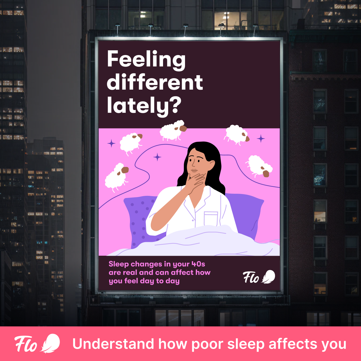 Flo Health App Facebook ad: Try Flo and never look back