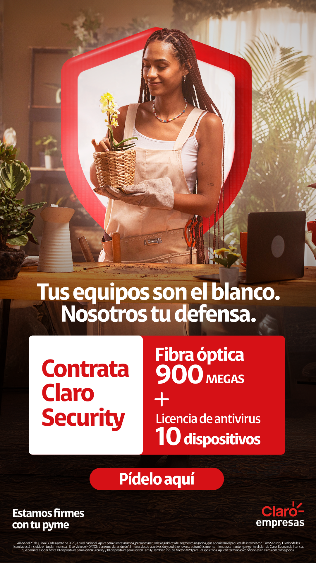 Claro Empresas Co Facebook ad from Sep 1, 2025
