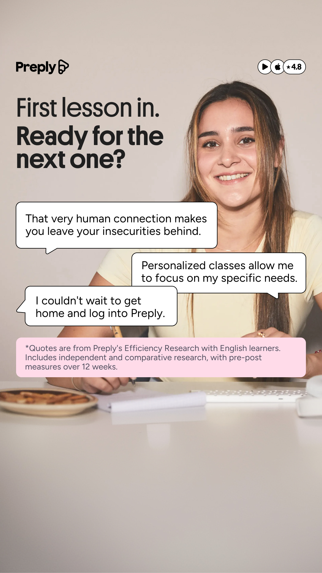 Preply Facebook ad
