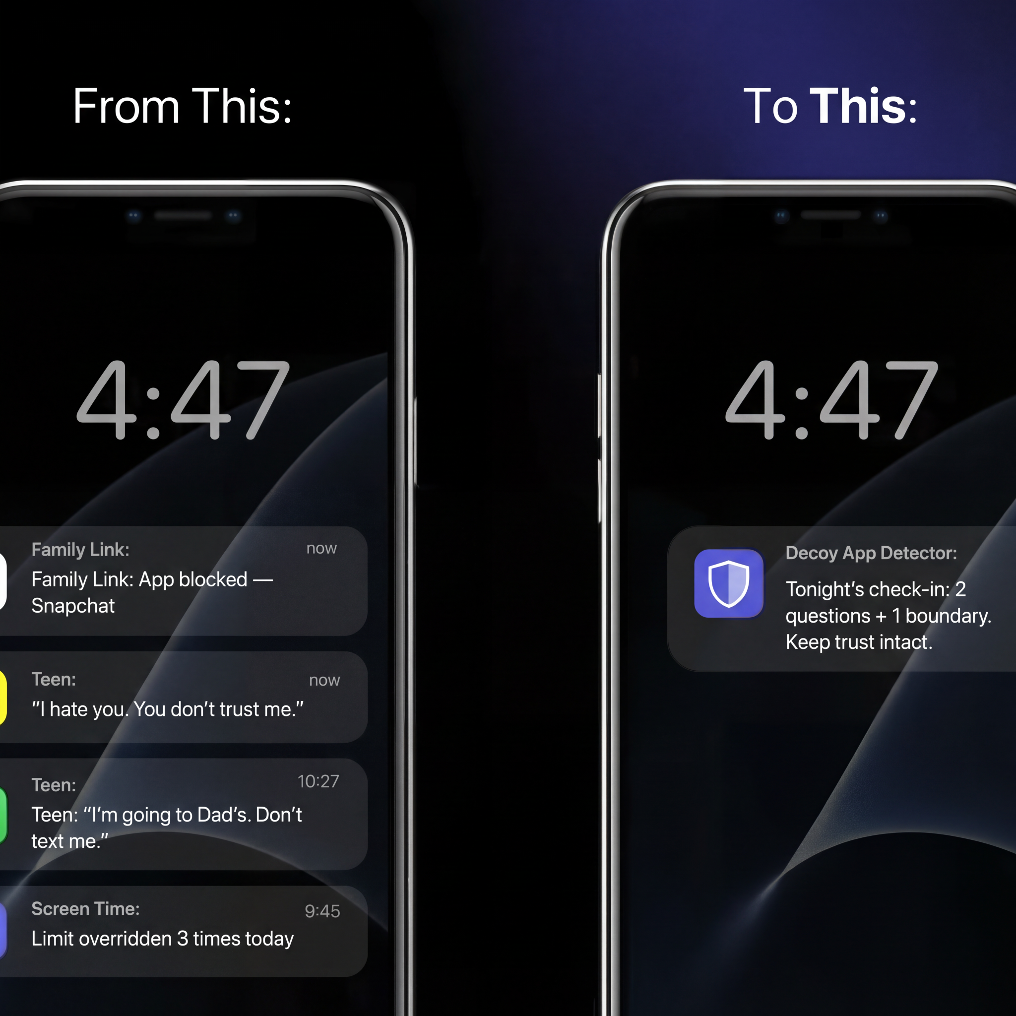 The Decoy App Detector Facebook ad: This Isn’t About Control. It’s About Safety.
