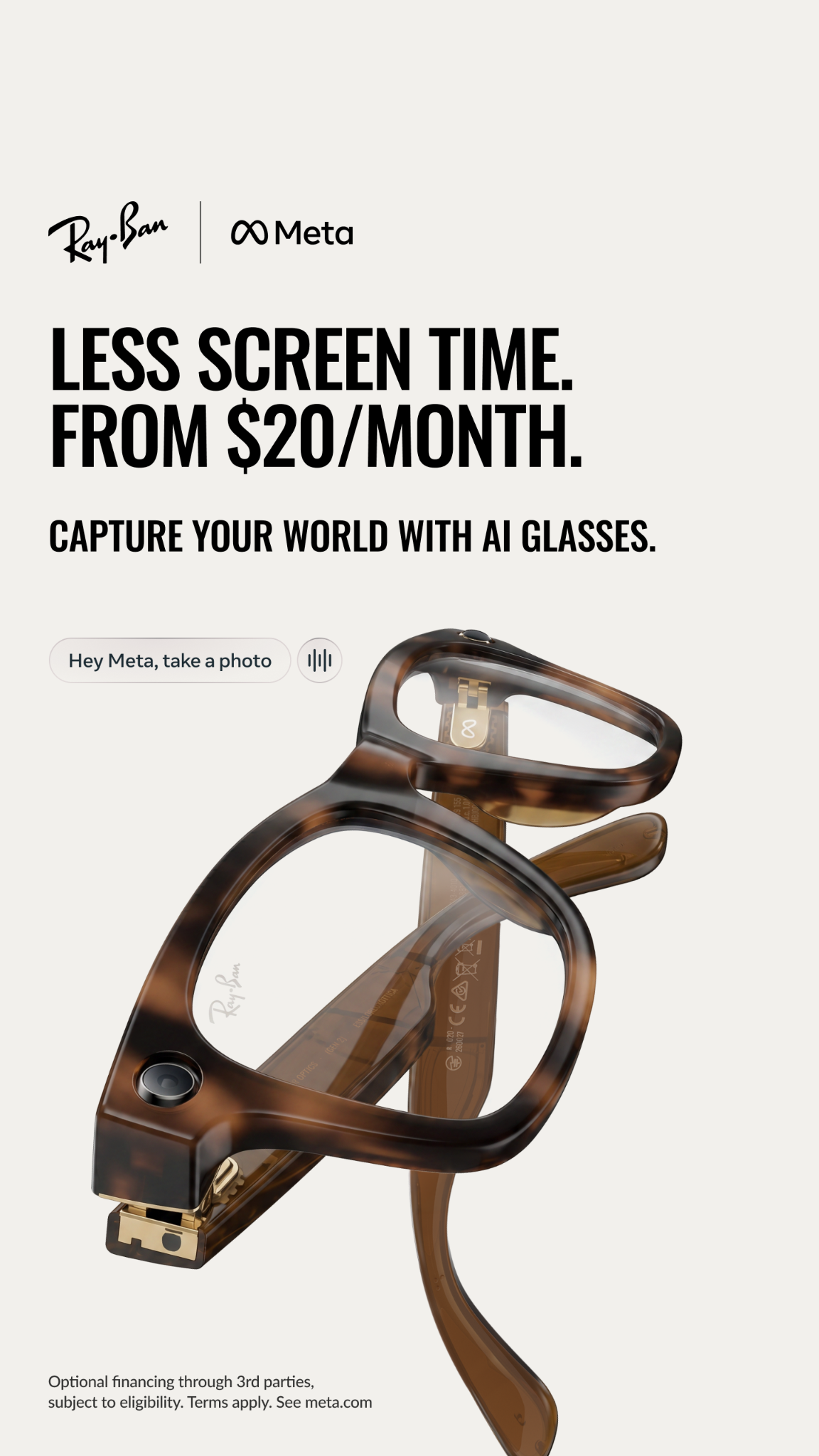 Ray-Ban Meta Facebook ad
