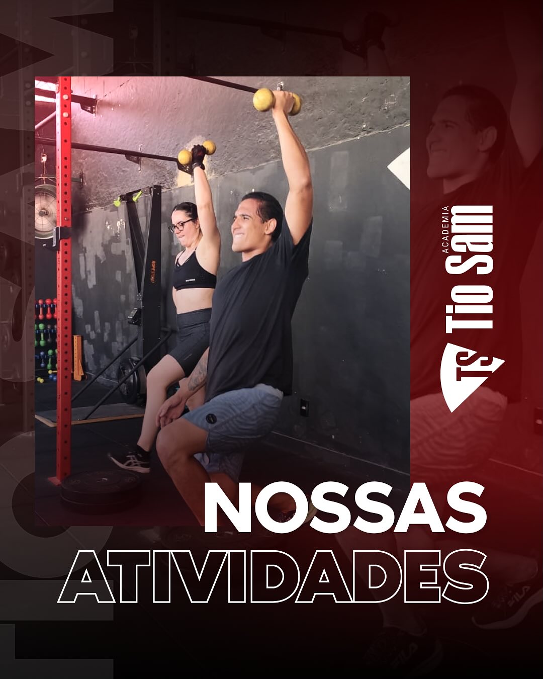 Academia Tio Sam Barreto Facebook ad: Segurou esse tanto de variedade esportiva para você…