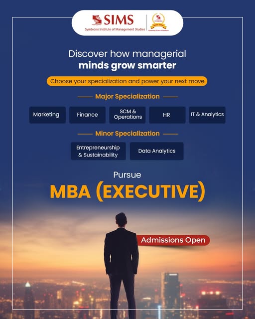 SIMS Executive - MBA Facebook ad: MBA @ Symbiosis Institute of Management Studies