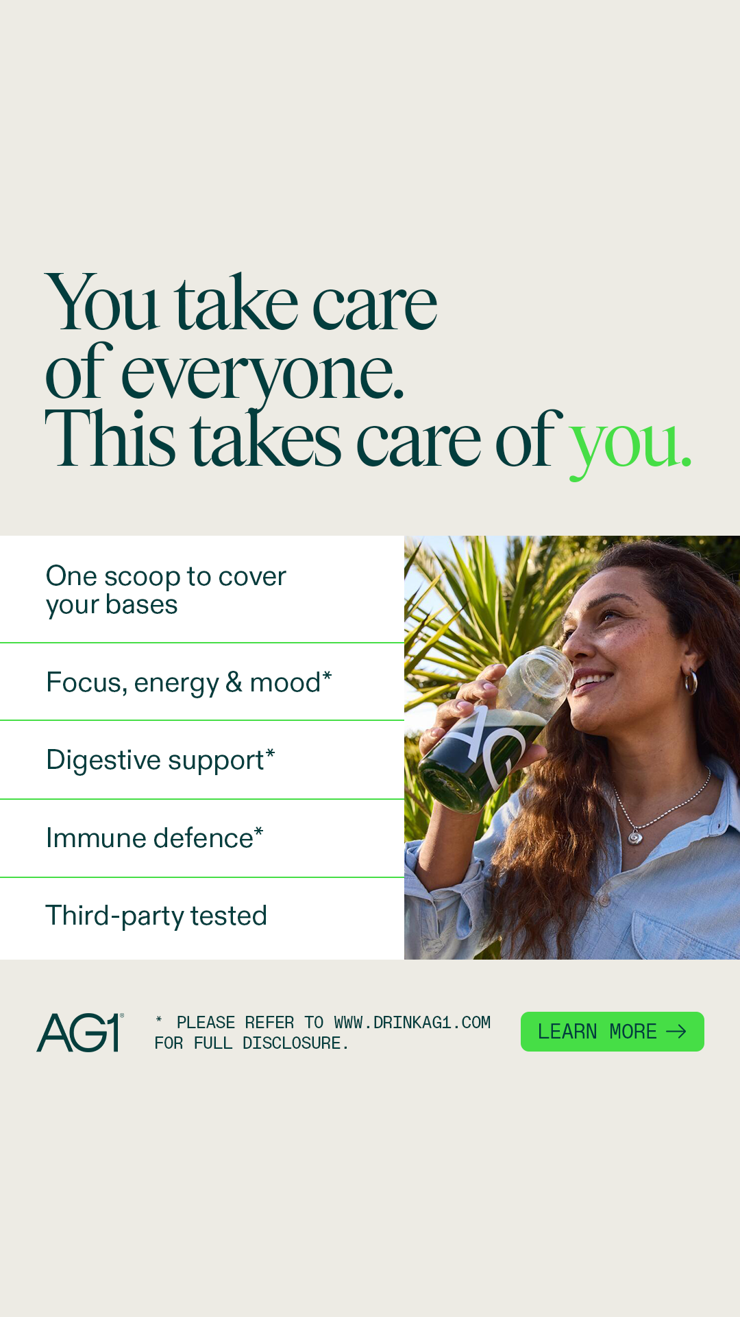 AG1 by Athletic Greens Facebook ad